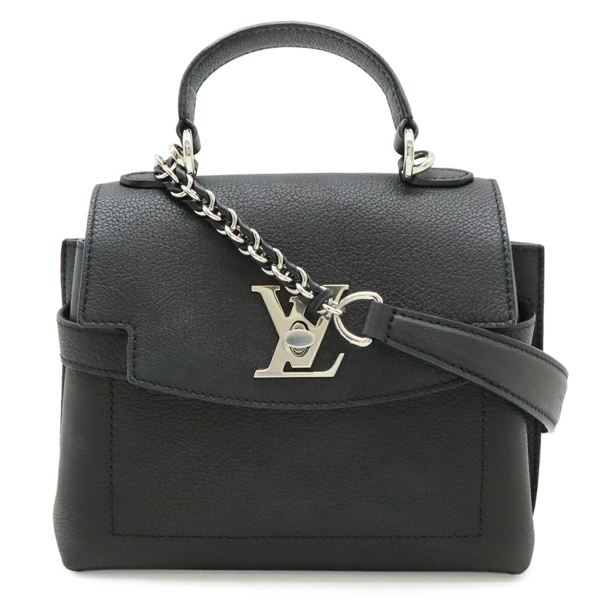 Louis Vuitton LOUIS VUITTON Lockme Ever Mini Handbag/Shoulder Bag, Soft Calf Leather, Noir Black (M20997) Size ONE SIZE - 2 Thumbnail
