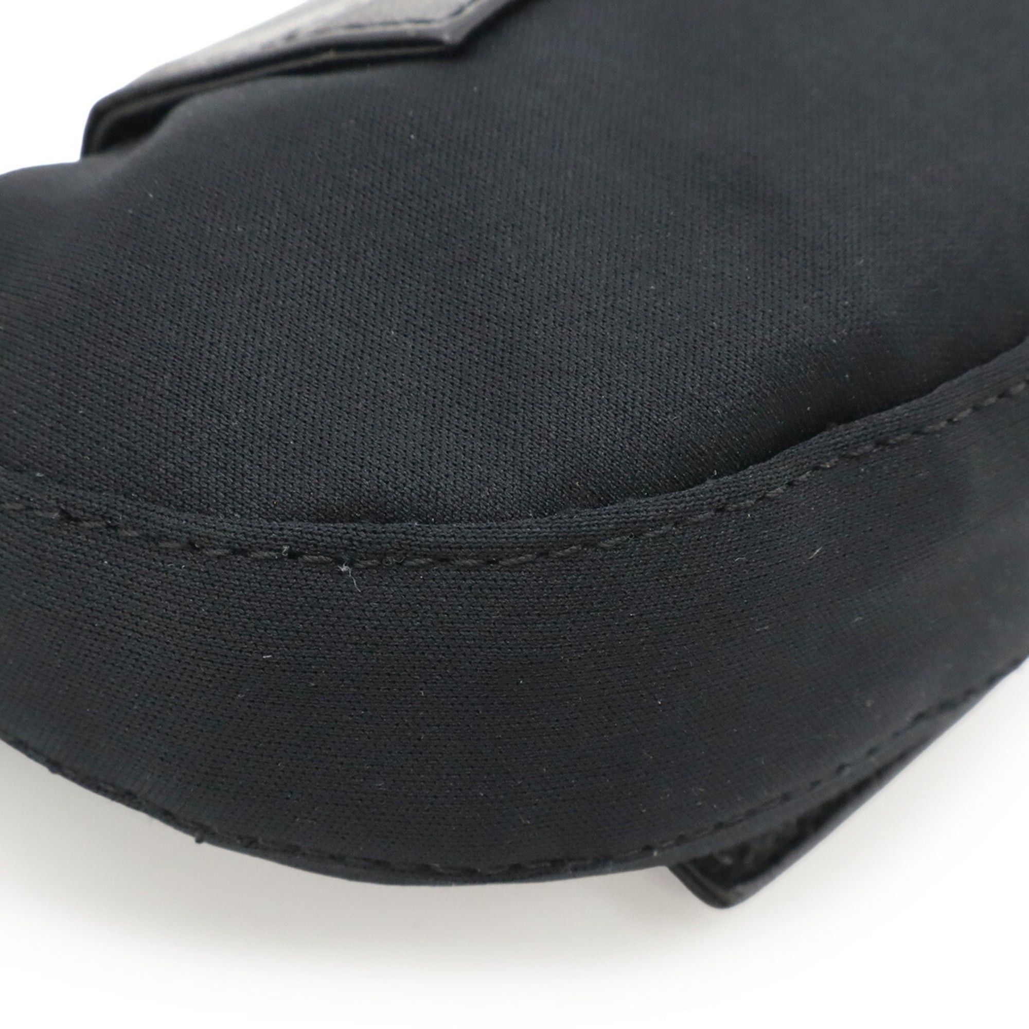 Fendi FENDI Mini Croissant Mamma Handbag Pouch Multi-Pouch Cotton Jersey Leather Black 26673 Size ONE SIZE - 4 Thumbnail