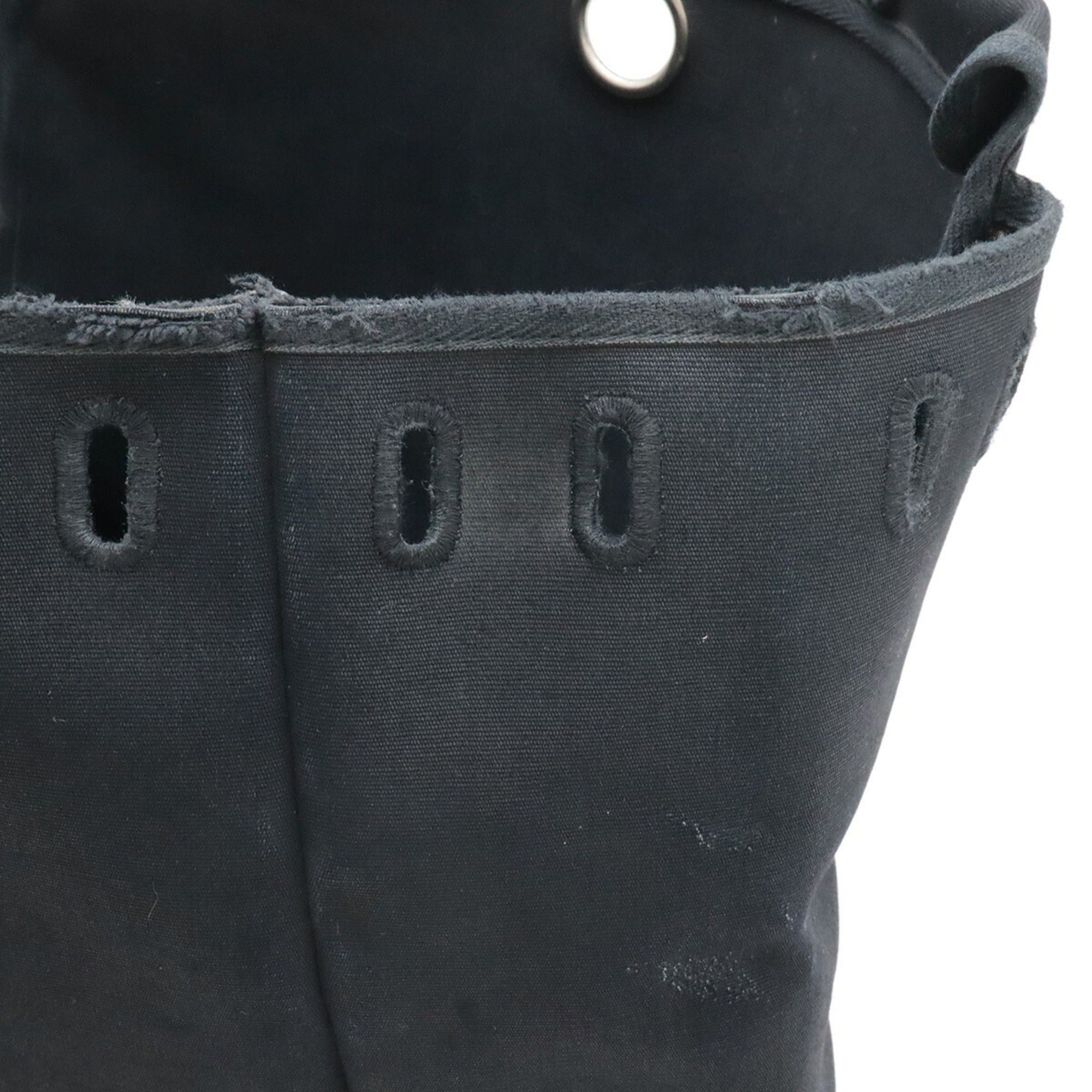 Hermes HERMES Herbag MM Handbag Shoulder Bag Toile Officier Canvas Leather Black □D Stamp Size ONE SIZE - 9 Thumbnail