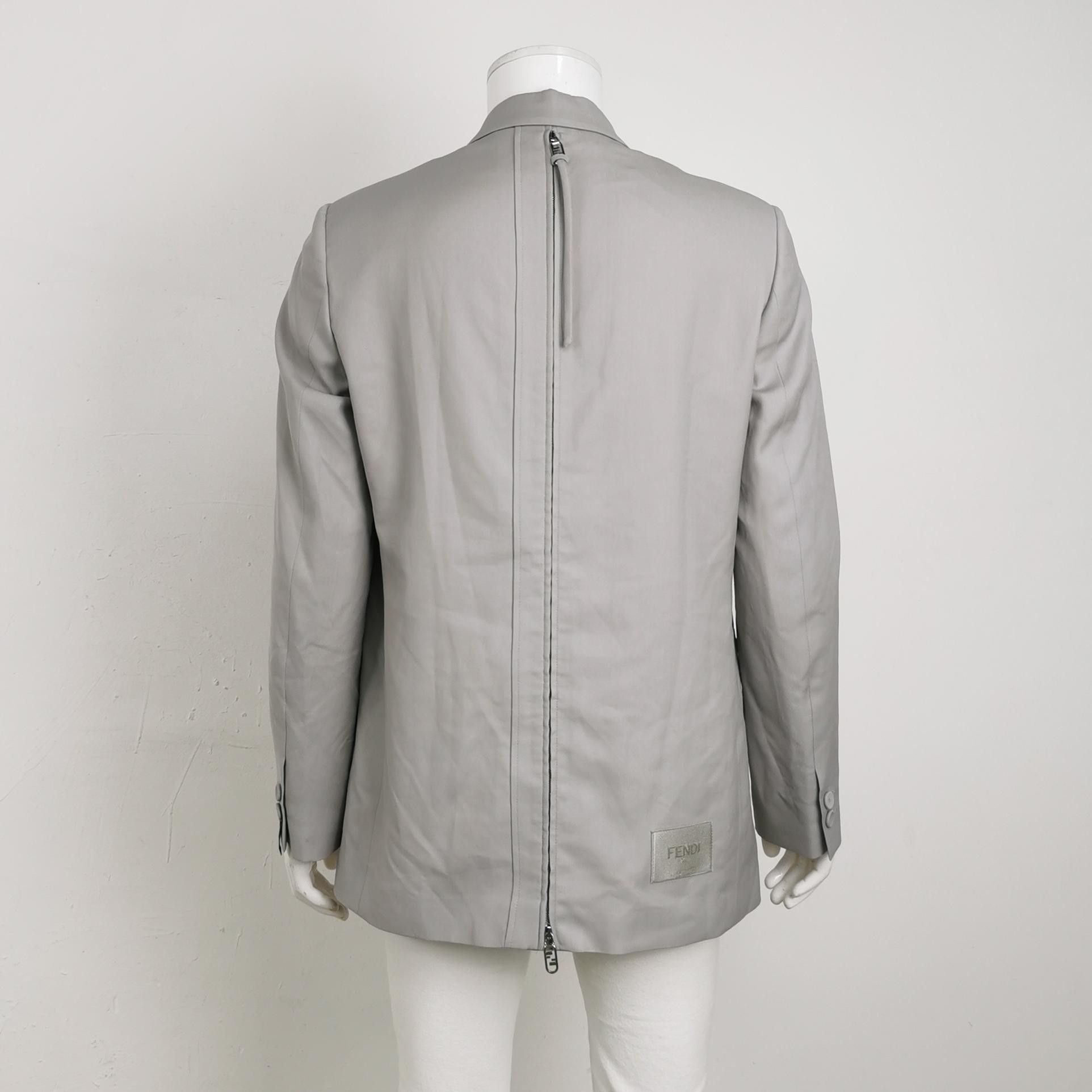 Fendi Fendi Zip-Back Wool Blend Blazer 40R Size 40R - 3 Thumbnail