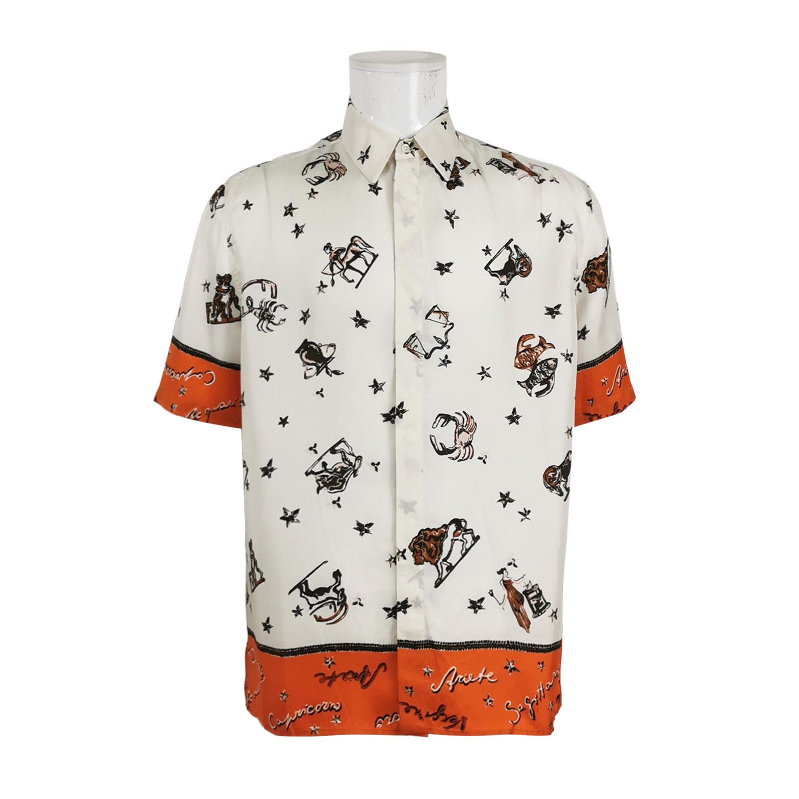 Fendi Fendi Zodiac Print Silk Short Sleeve Shirt 40 Size US M / EU 48-50 / 2 - 2 Thumbnail