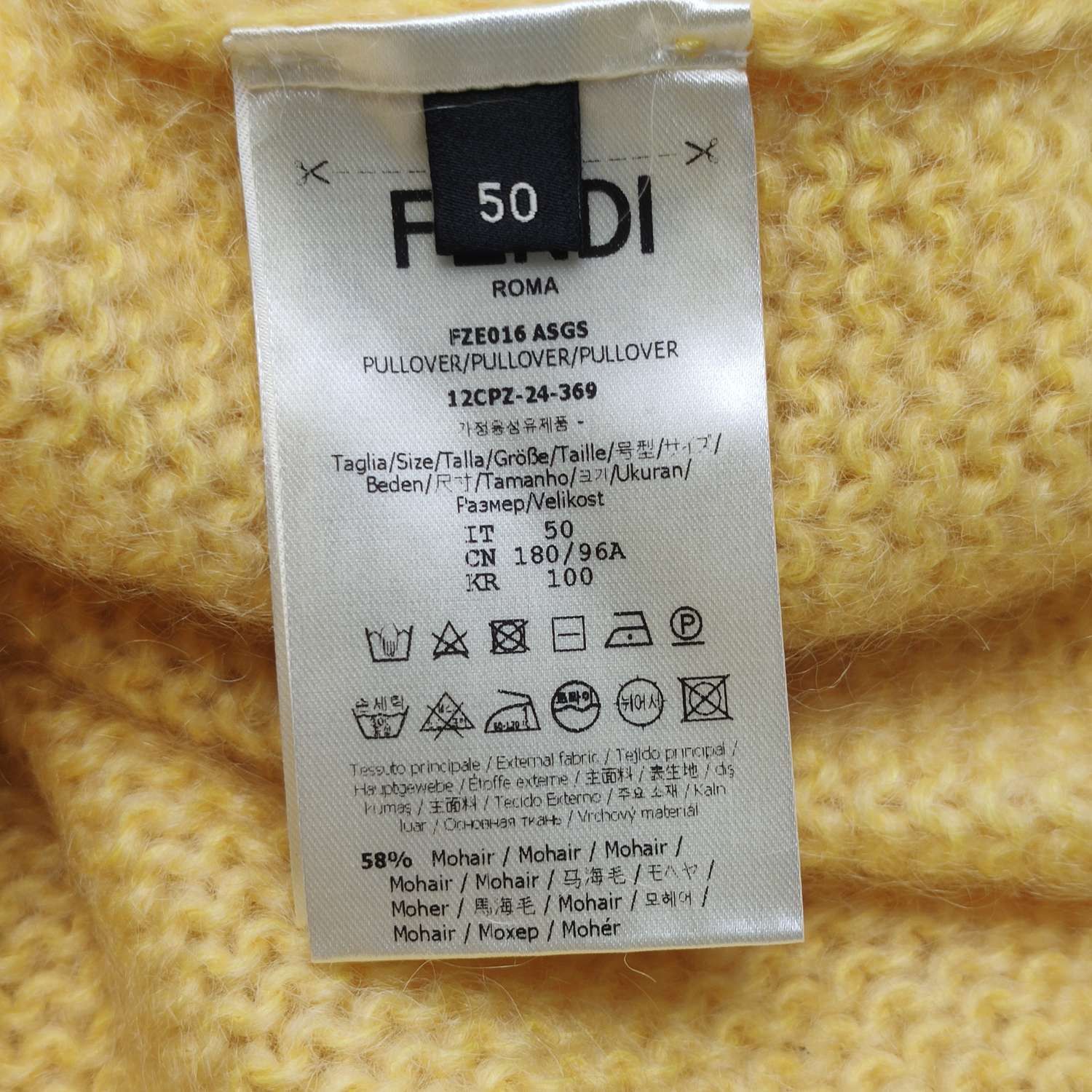 Fendi Fendi Sunny Mohair Blend Sweater 50 Size US M / EU 48-50 / 2 - 10 Thumbnail