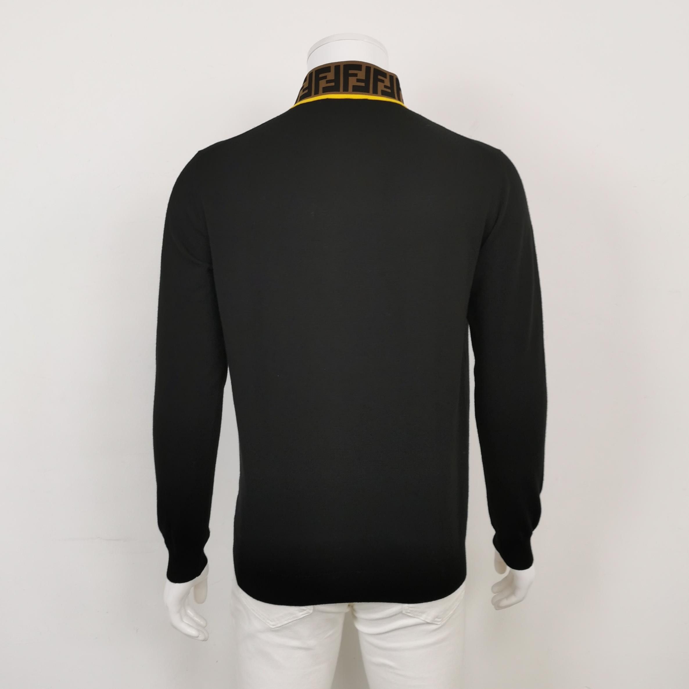 Fendi Fendi Logo High Neck Wool Sweater 50 Size US M / EU 48-50 / 2 - 3 Thumbnail