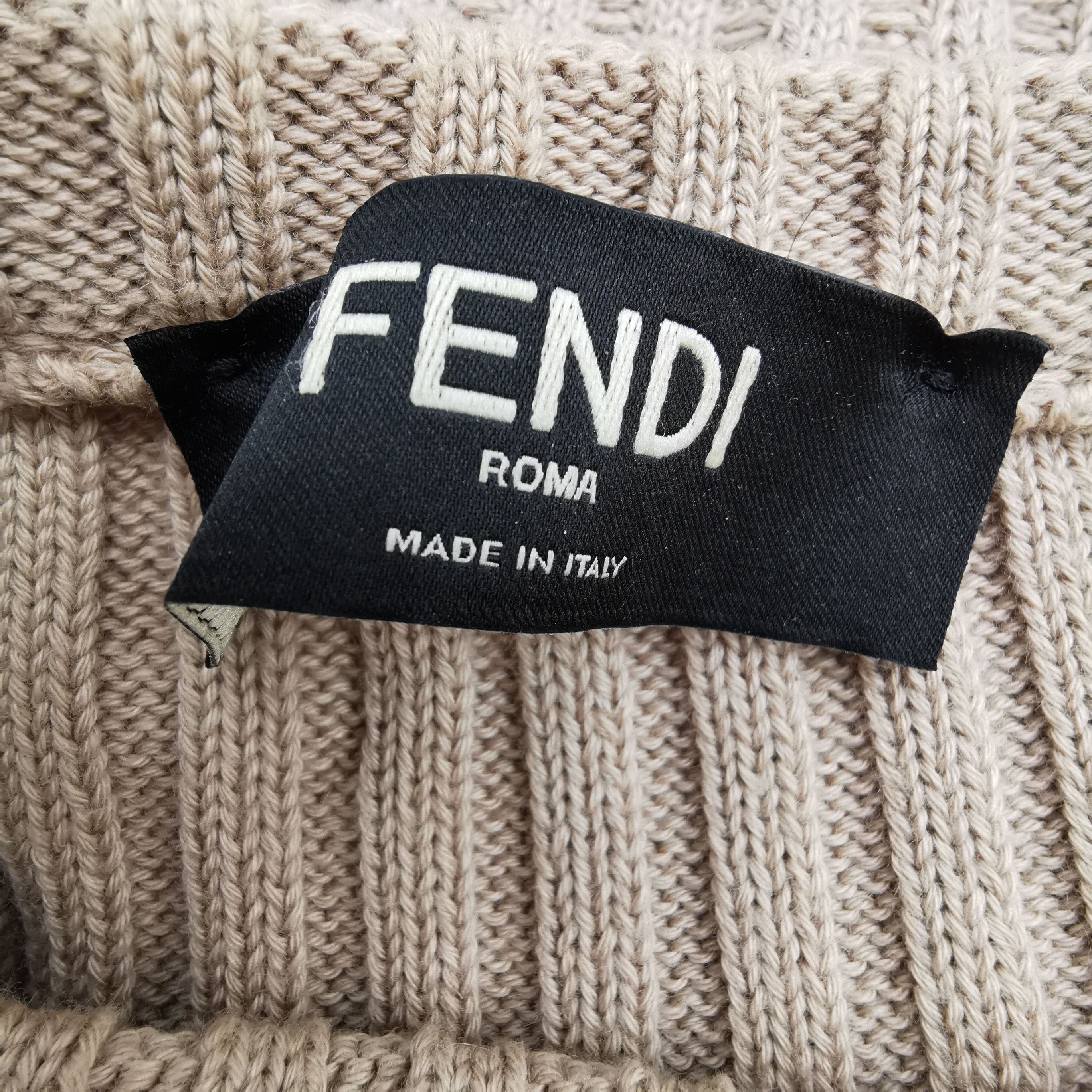 Fendi Fendi FF Logo Patch Ribbed Knit Sweater 50 Size US M / EU 48-50 / 2 - 6 Thumbnail
