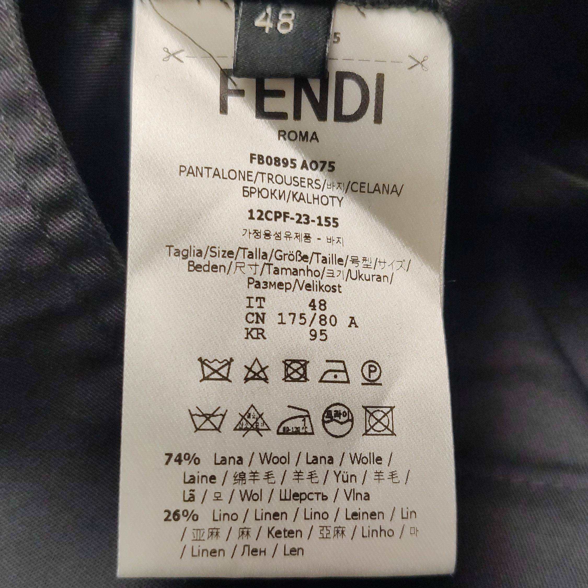 Fendi Fendi x Marc Jacobs Wool Linen Pants IT 48 Size US 32 / EU 48 - 7 Thumbnail