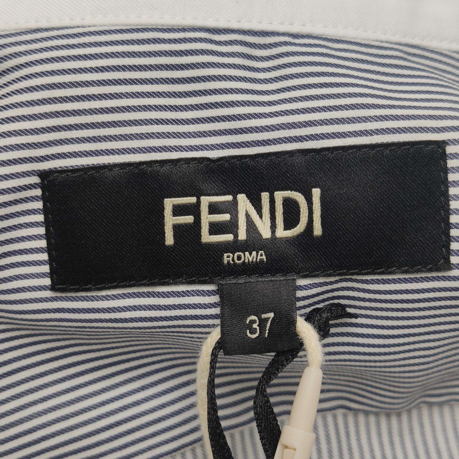 Fendi Fendi Striped Contrast Collar Shirt 37 Size US S / EU 44-46 / 1 - 7 Thumbnail