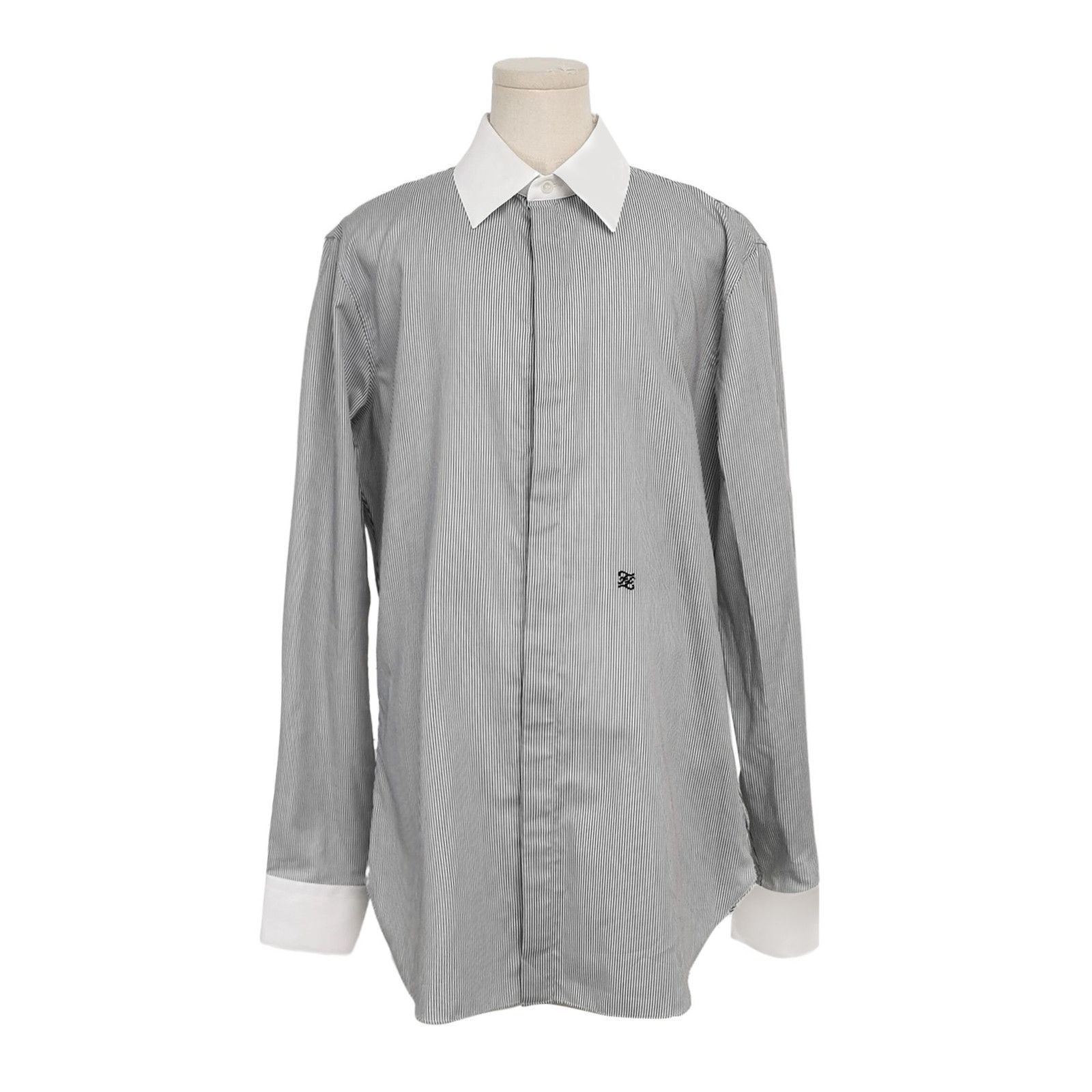 Fendi Fendi Striped Contrast Collar Shirt 37 Size US S / EU 44-46 / 1 - 2 Thumbnail