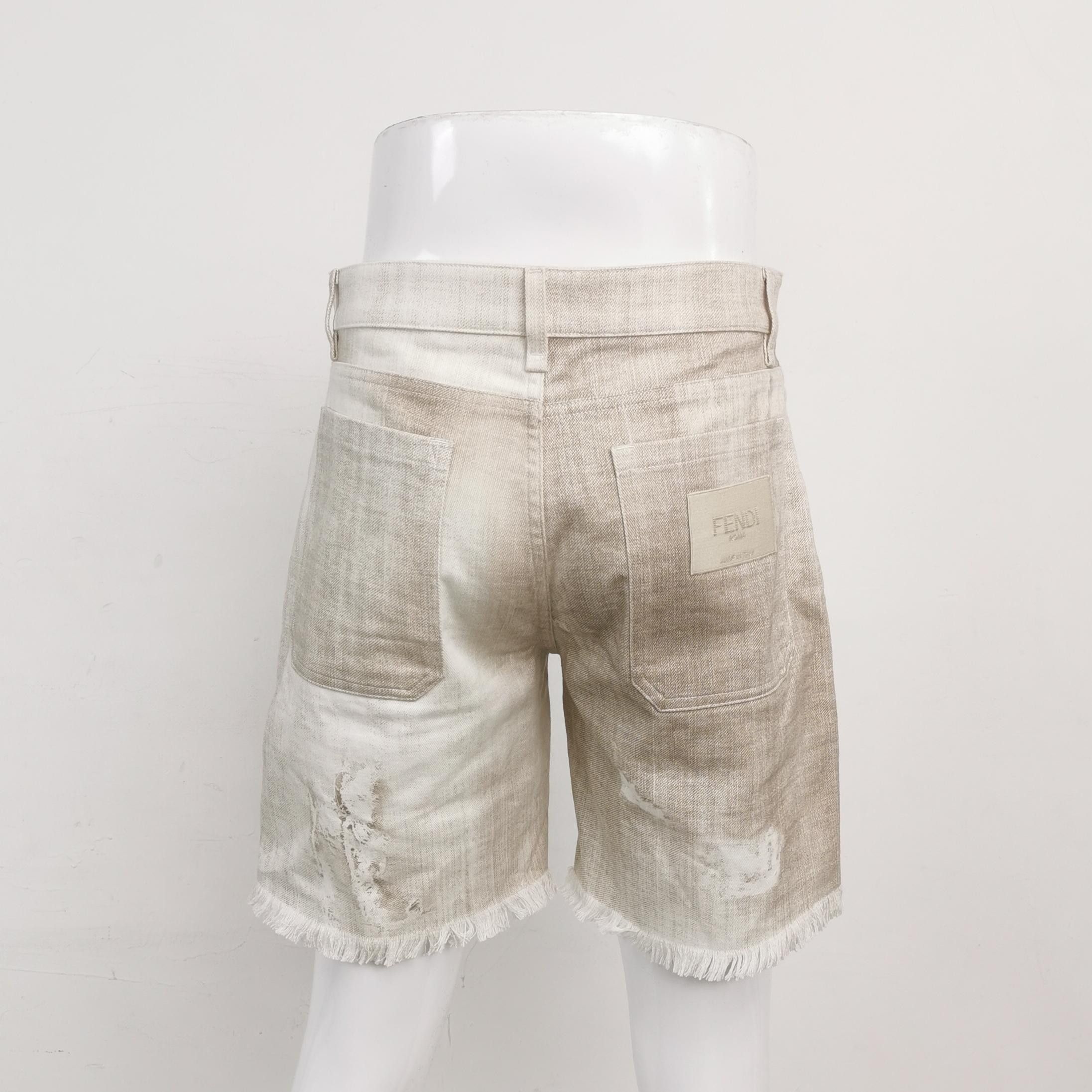 Fendi Fendi Color-Block Distressed Shorts US 30 Size US 30 / EU 46 - 3 Thumbnail
