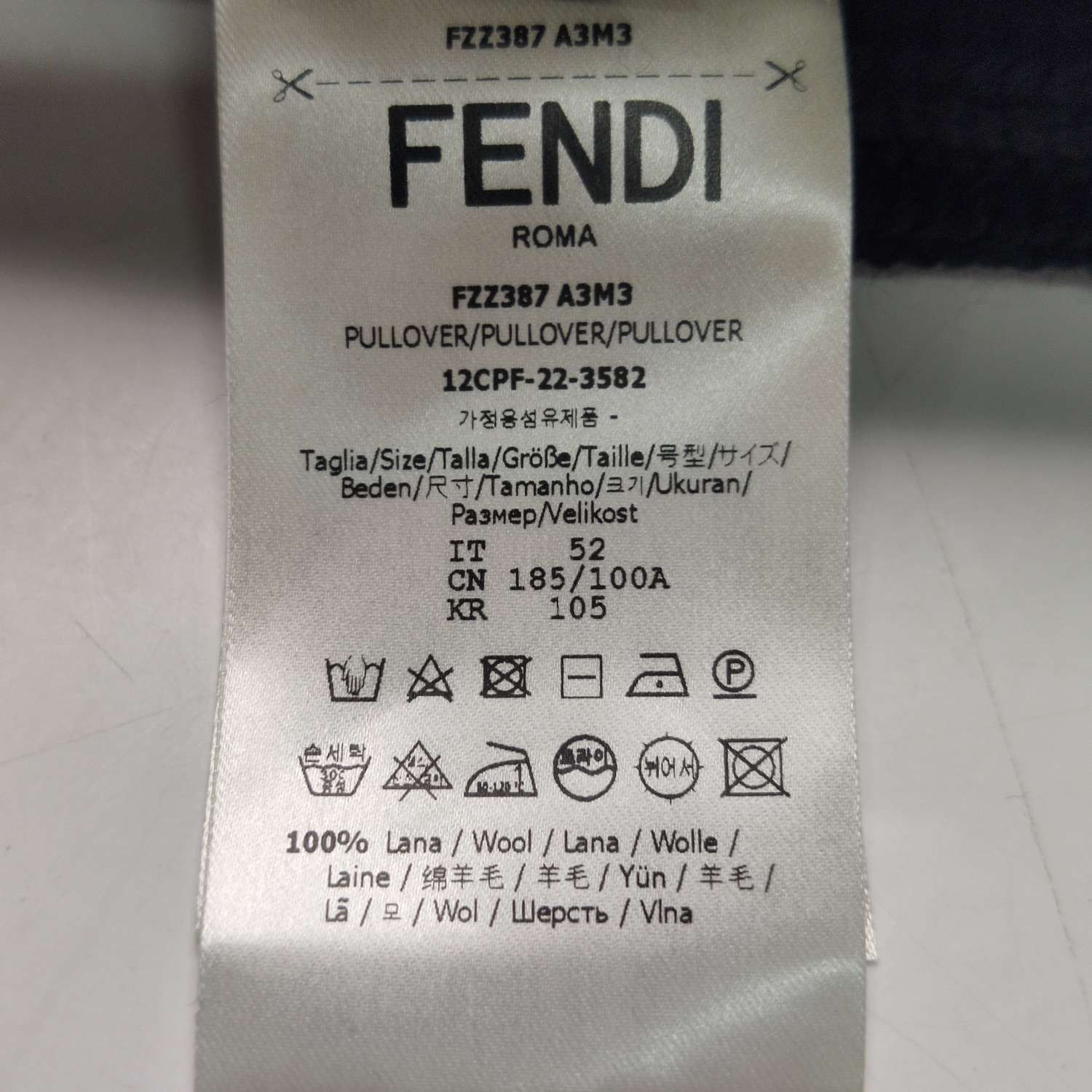 Fendi Fendi Logo Wool Sweater Size IT 52 Size US L / EU 52-54 / 3 - 10 Thumbnail