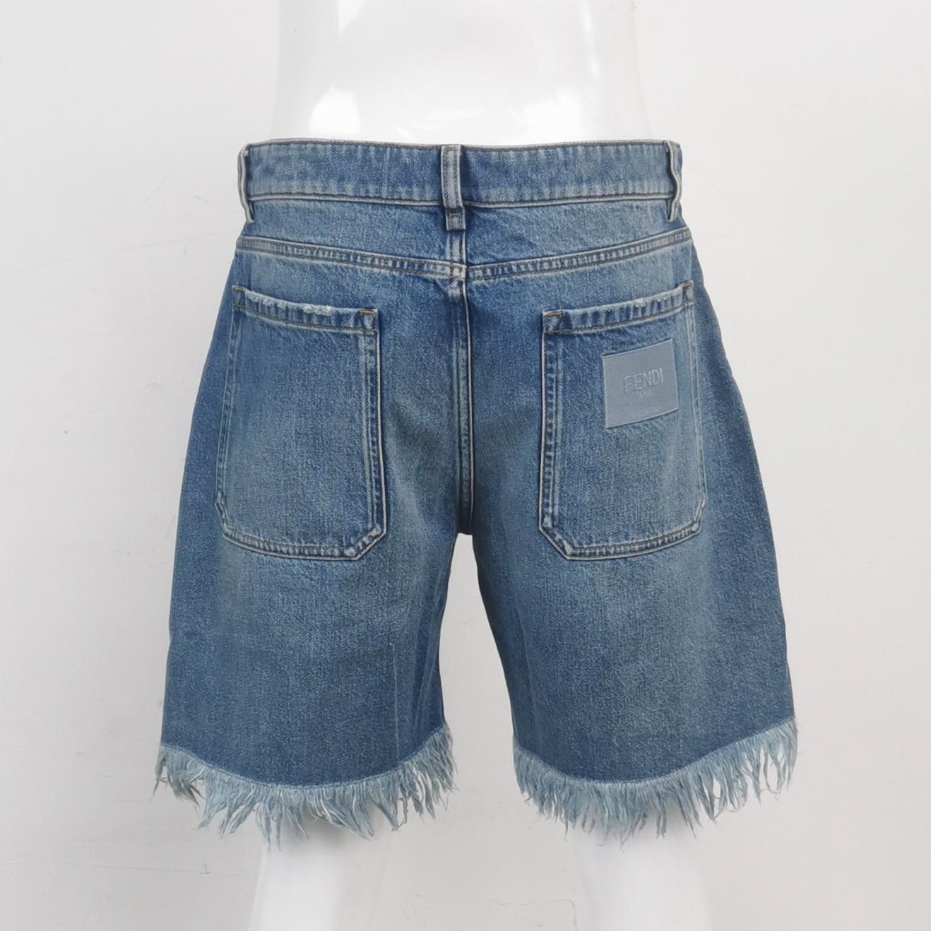 Fendi Fendi Fringed Denim Shorts Size 33 Size US 33 - 3 Thumbnail