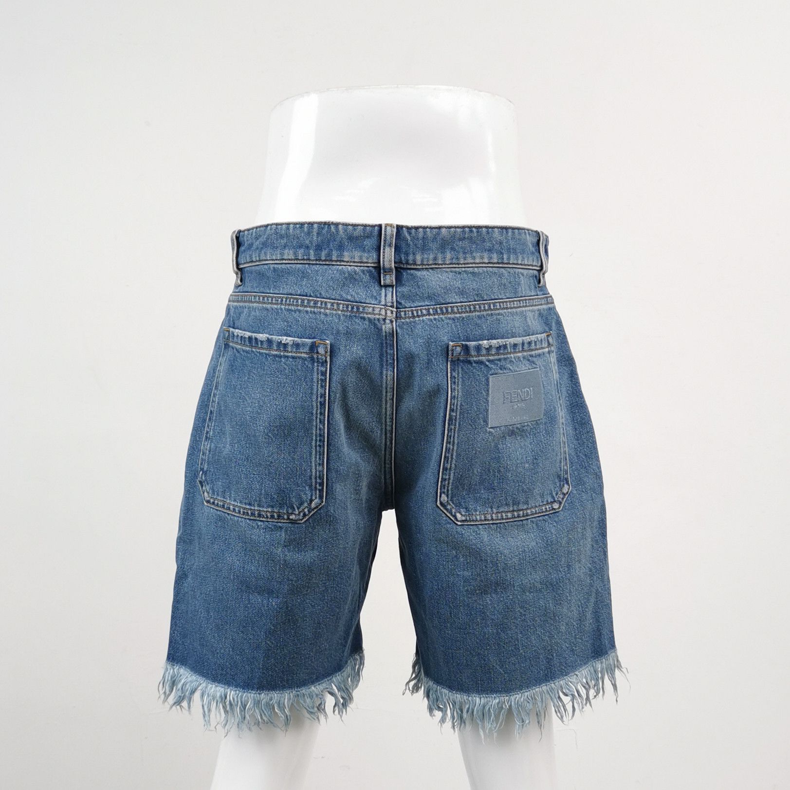 Fendi Fendi Raw Hem Denim Shorts 33 Size US 33 - 3 Thumbnail