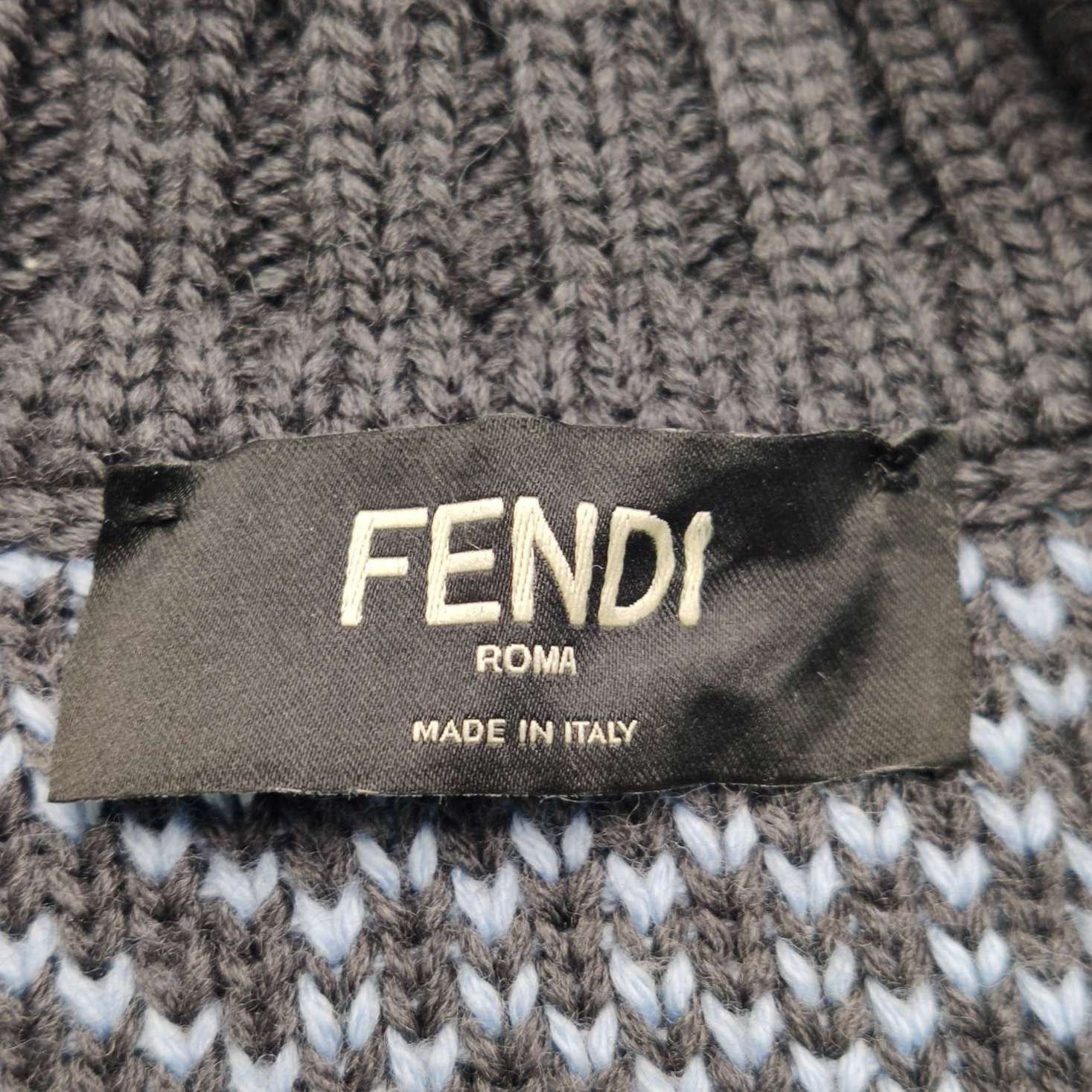 Fendi Fendi Patterned Wool Crewneck Sweater IT 44 Size US S / EU 44-46 / 1 - 6 Thumbnail