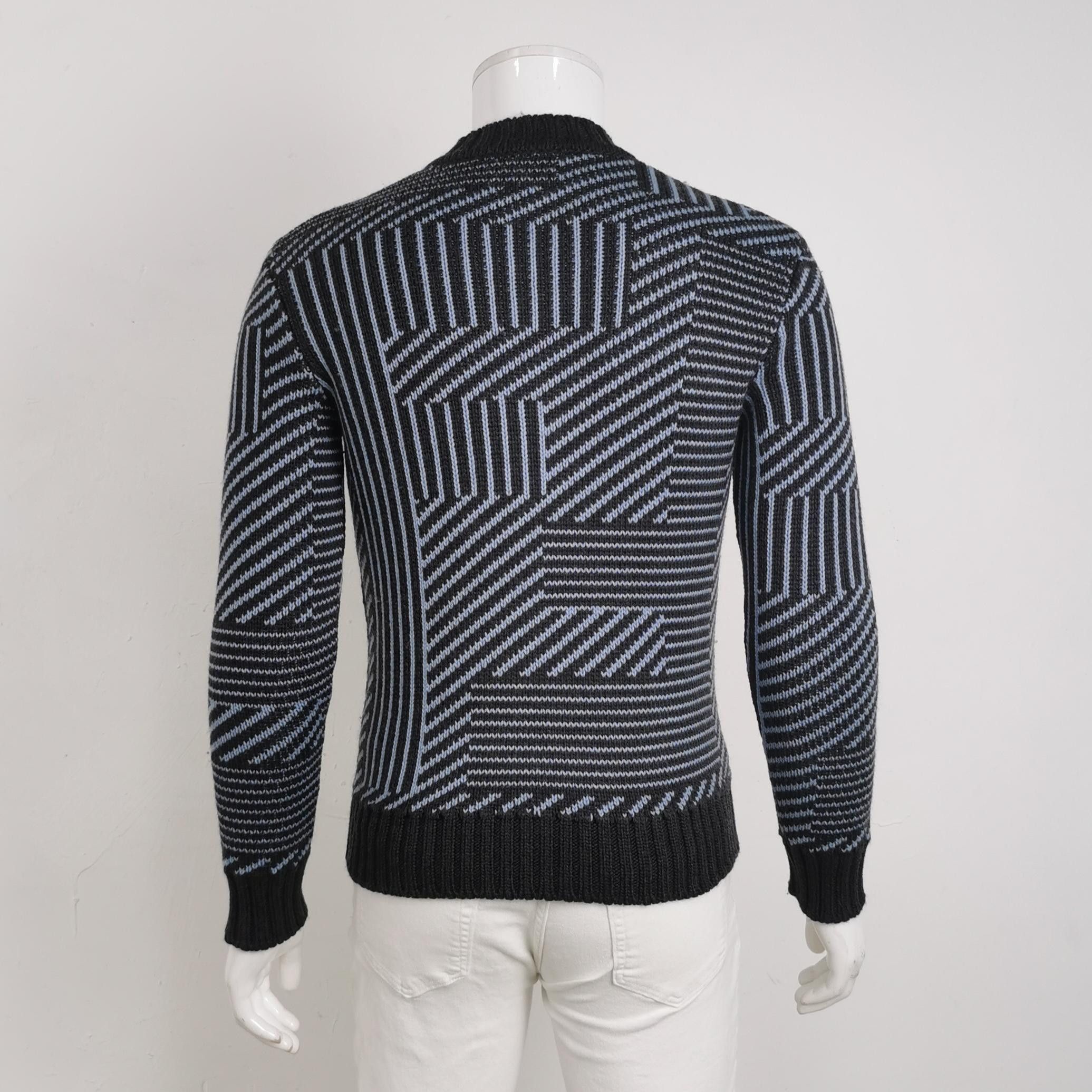 Fendi Fendi Patterned Wool Crewneck Sweater IT 44 Size US S / EU 44-46 / 1 - 3 Thumbnail