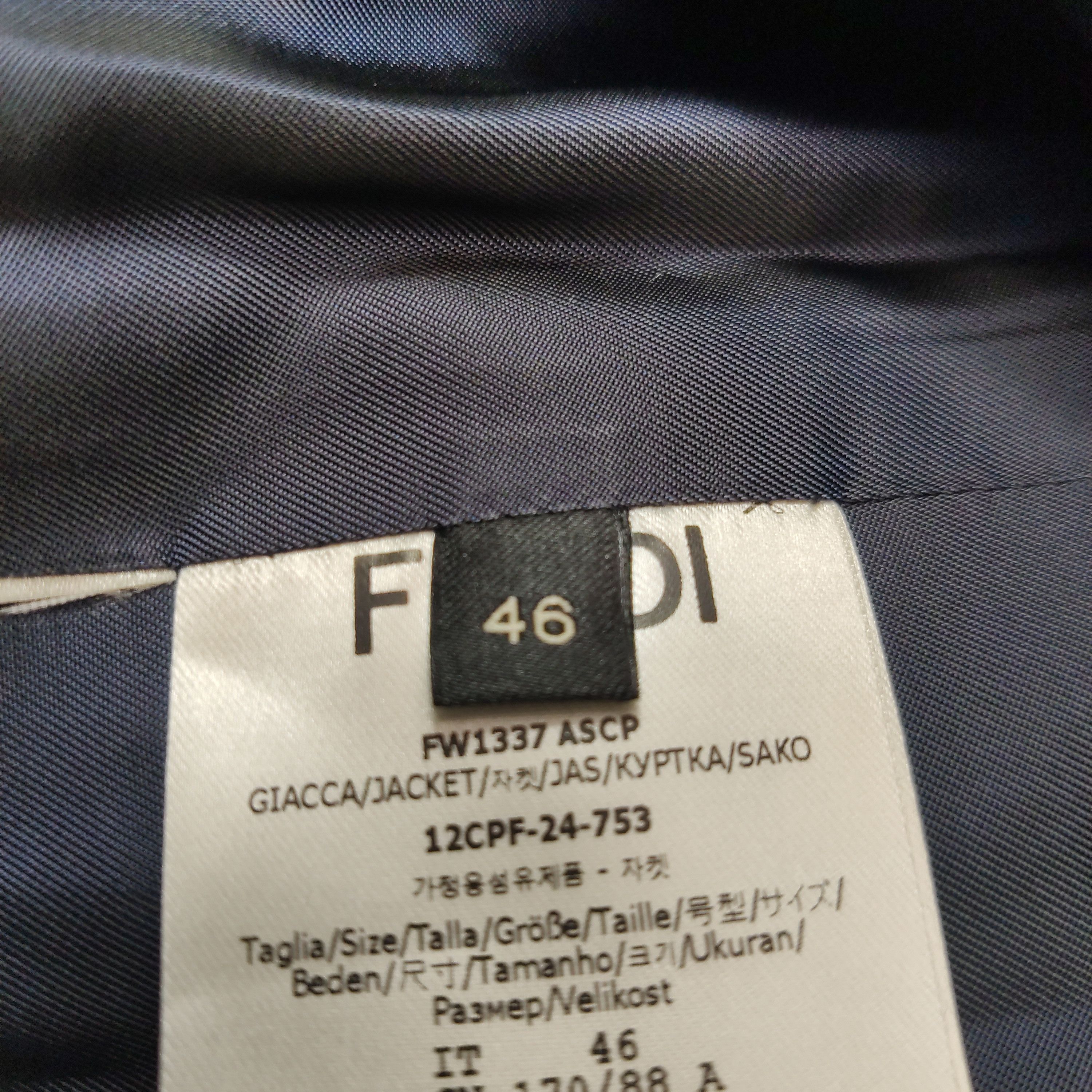 Fendi Fendi FF Monogram Jacquard Linen-Wool Jacket 46 Size US S / EU 44-46 / 1 - 7 Thumbnail