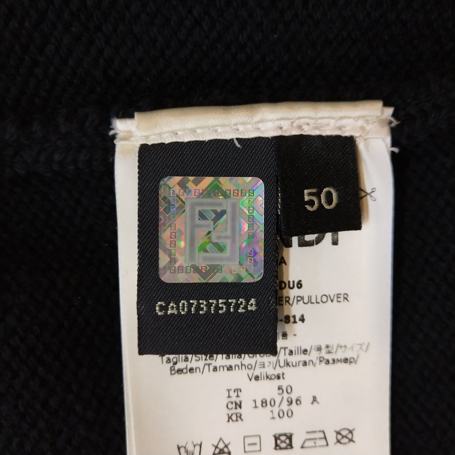 Fendi Fendi Intarsia Big Logo Virgin Wool Sweater Size 50 Size US M / EU 48-50 / 2 - 9 Thumbnail