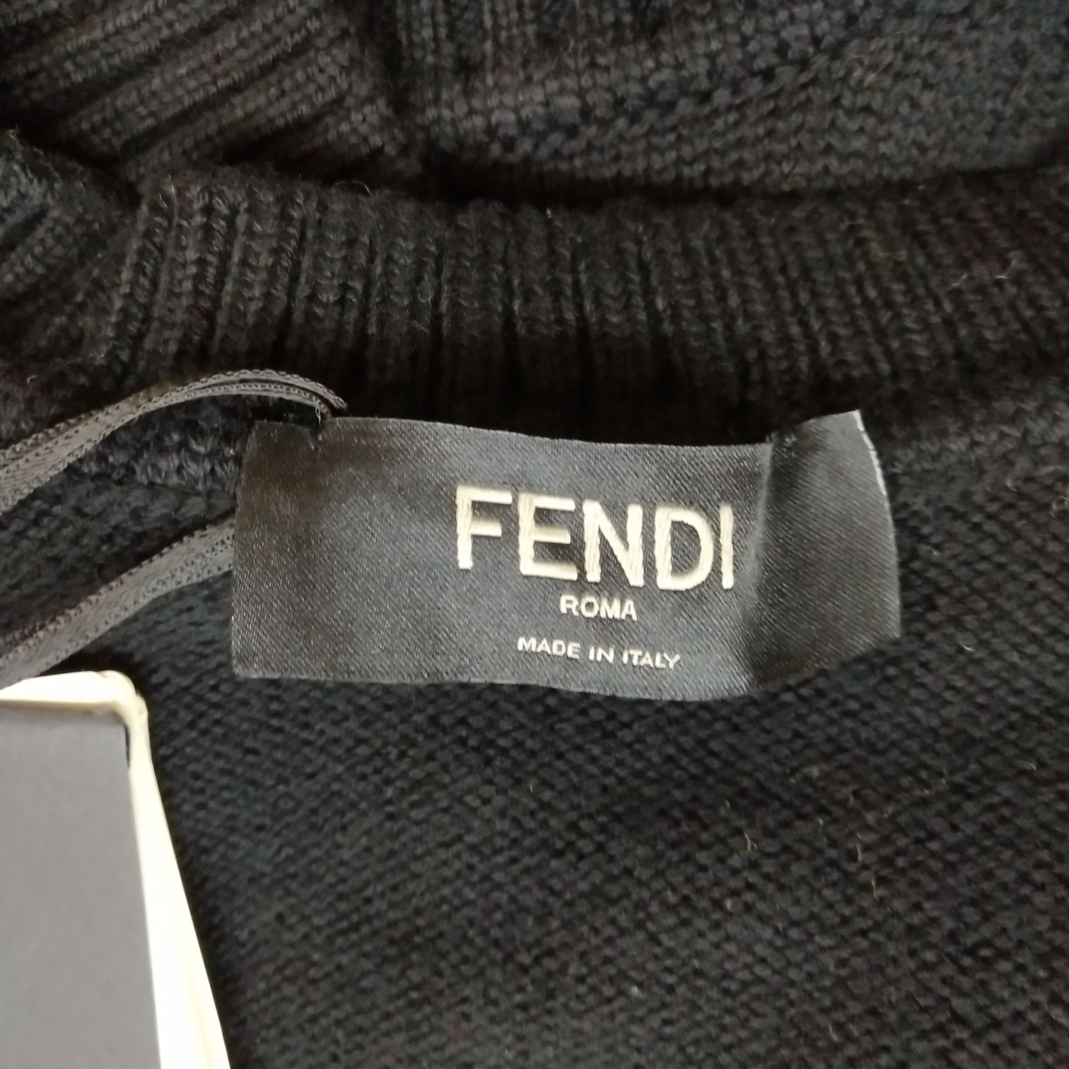 Fendi Fendi Intarsia Big Logo Virgin Wool Sweater Size 50 Size US M / EU 48-50 / 2 - 8 Thumbnail