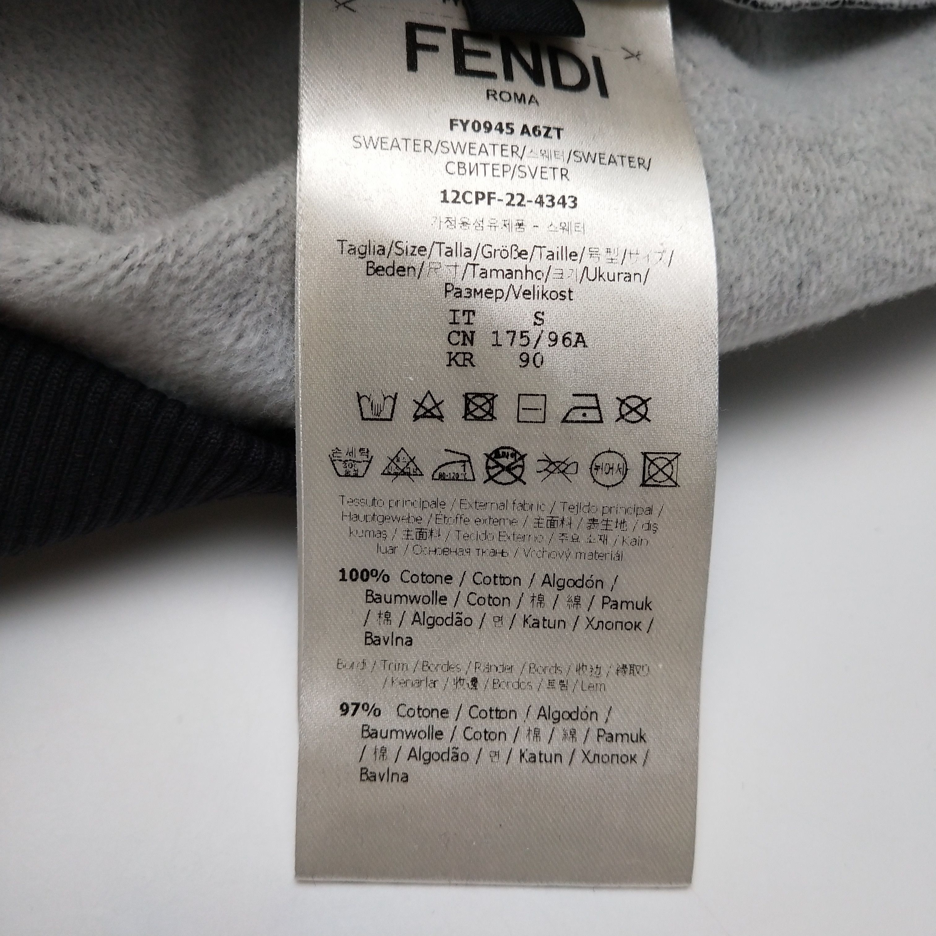 Fendi Fendi FF Monogram Cotton Hoodie Size S Size US S / EU 44-46 / 1 - 9 Thumbnail