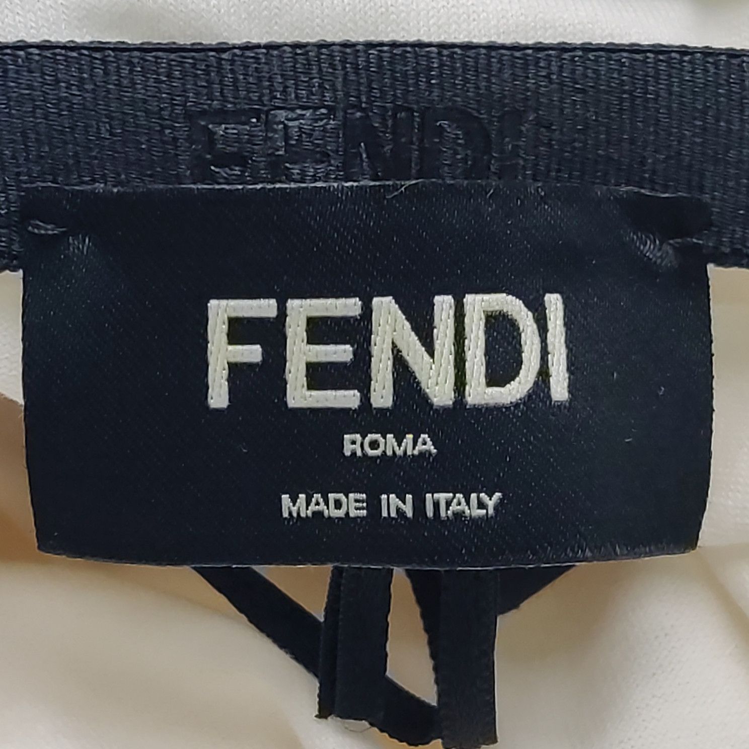 Fendi Fendi Double F Logo Contrast Collar T-Shirt Size M Size US M / EU 48-50 / 2 - 6 Thumbnail