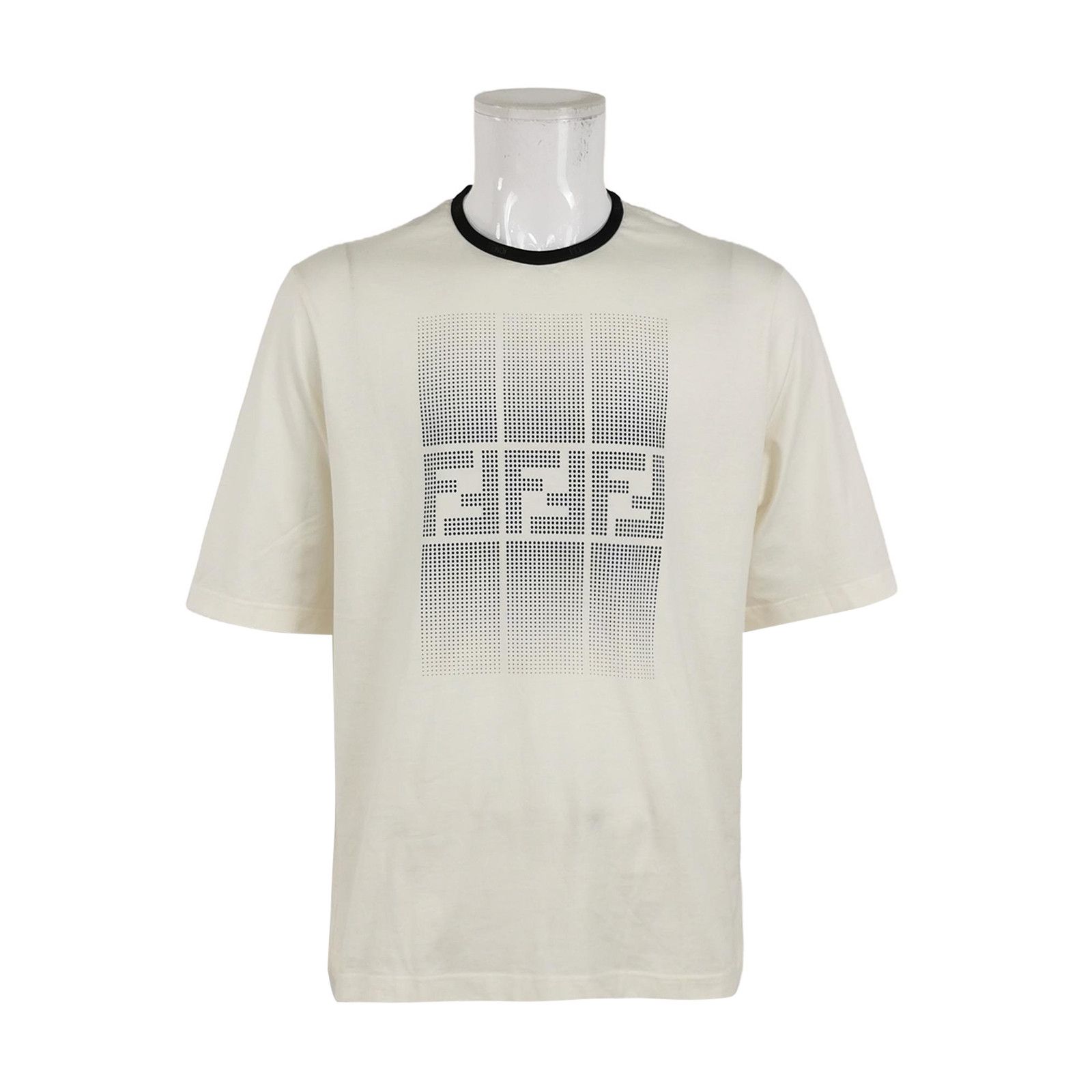 Fendi Fendi Double F Logo Contrast Collar T-Shirt Size M Size US M / EU 48-50 / 2 - 2 Thumbnail