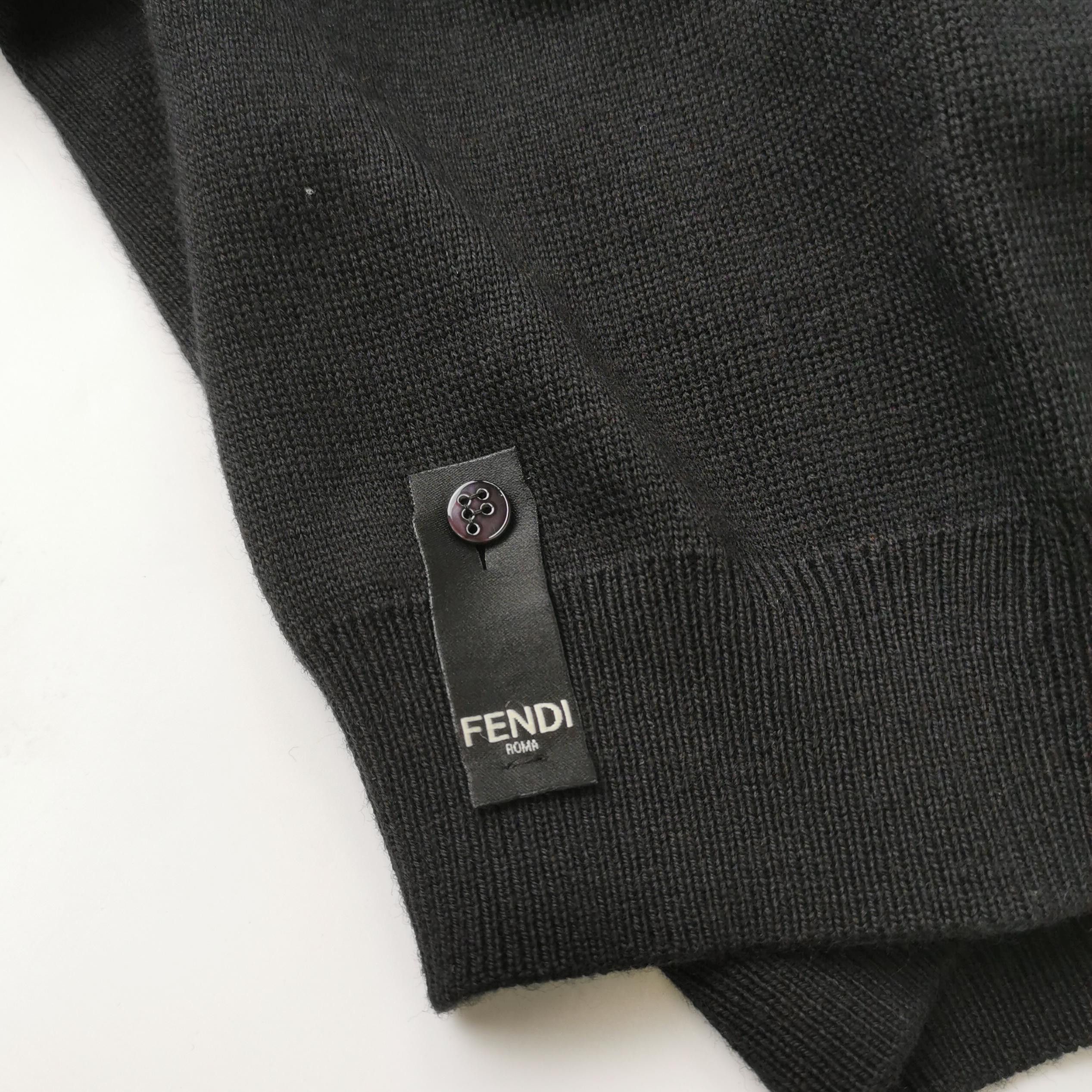 Fendi Fendi FF Logo Wool Blend Crewneck Sweater Size 52 Size US L / EU 52-54 / 3 - 4 Thumbnail