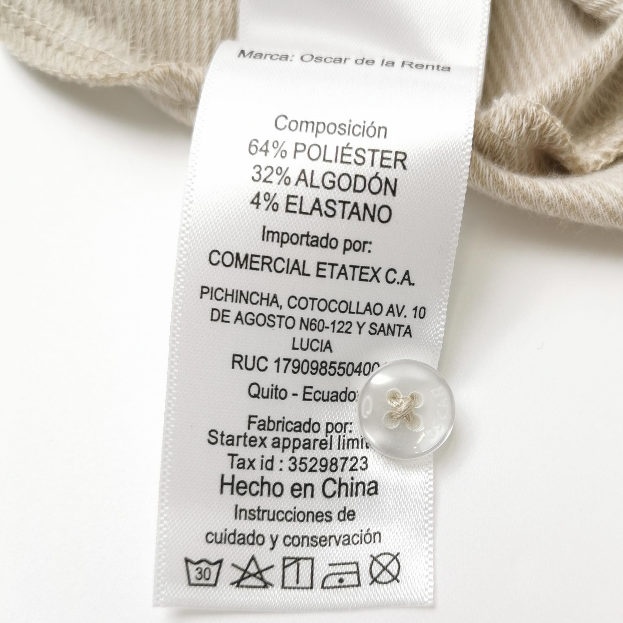 Oscar De La Renta Oscar de la Renta Trimmed Beige Polo Shirt S Size US S / EU 44-46 / 1 - 6 Thumbnail