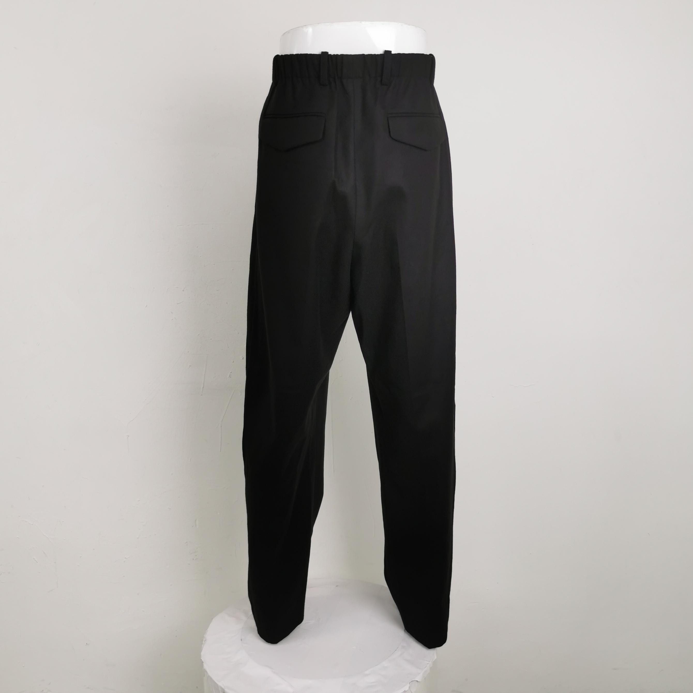 Saint Laurent Paris Saint Laurent Black Wool Pleated Trousers Size 48 Size US 32 / EU 48 - 3 Thumbnail