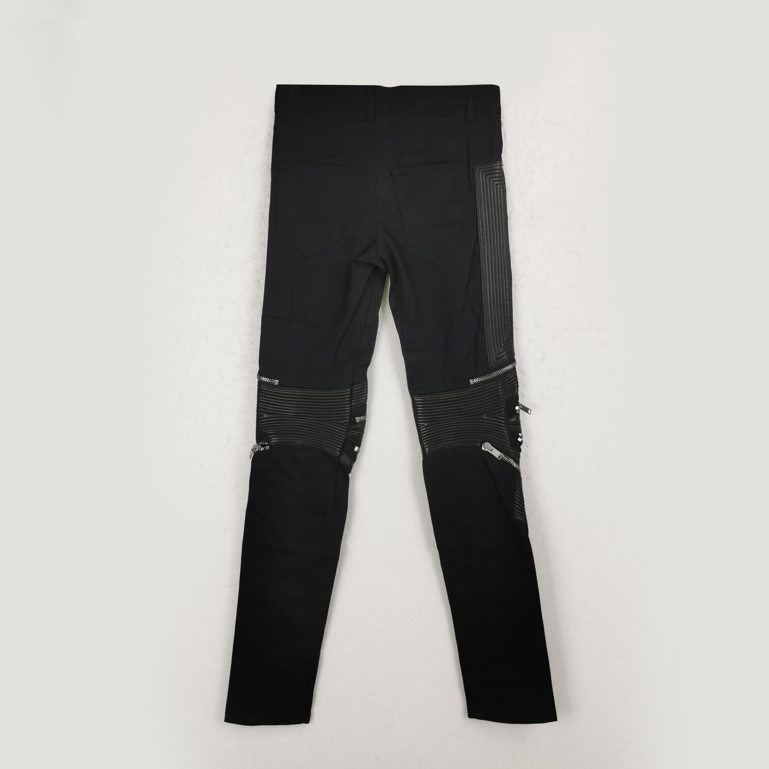 Saint Laurent Paris Saint Laurent Leather Trim Biker Pants 28 Size US 28 / EU 44 - 3 Thumbnail