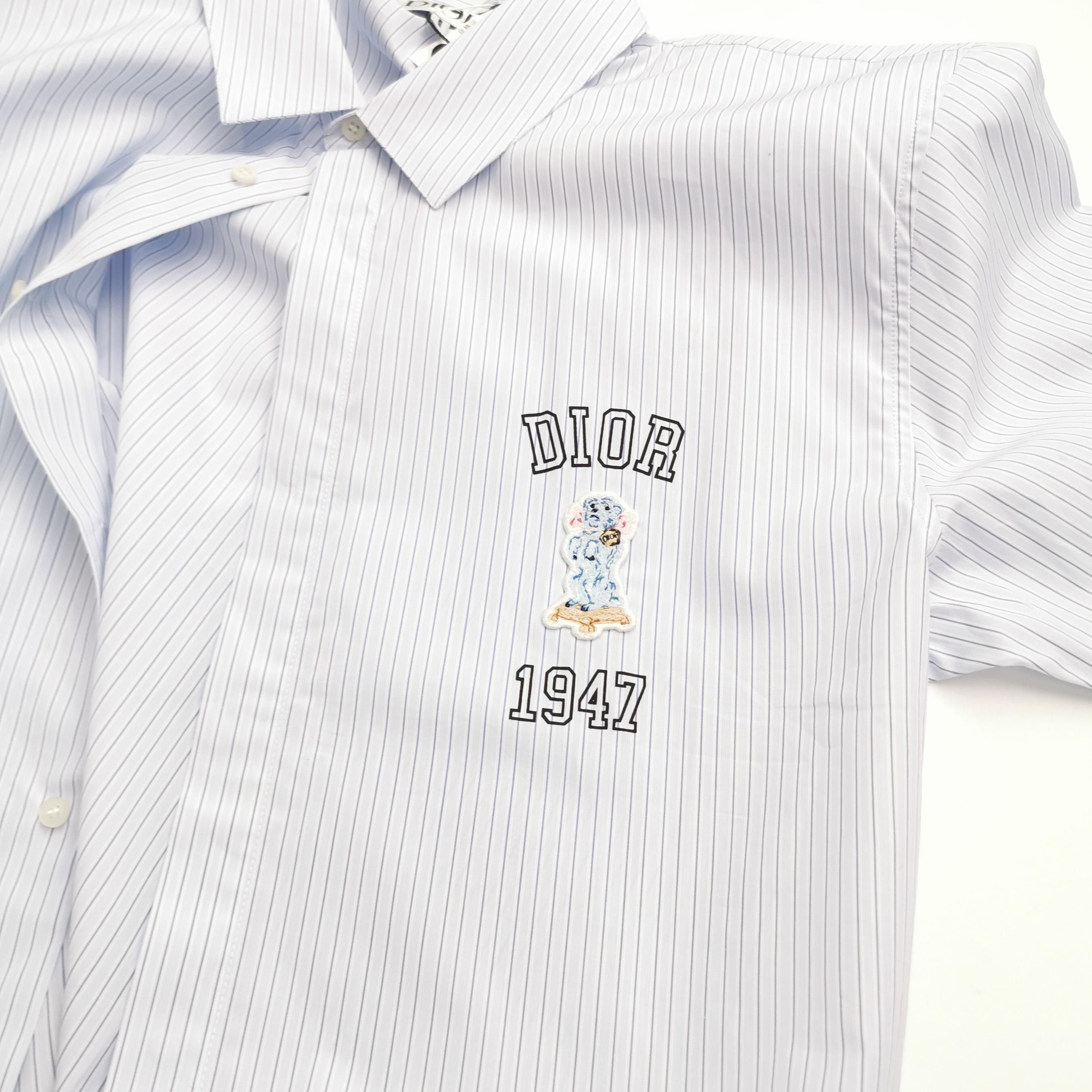 Dior Dior Striped 1947 Embroidered Shirt 13Y Size US XS / EU 42 / 0 - 4 Thumbnail