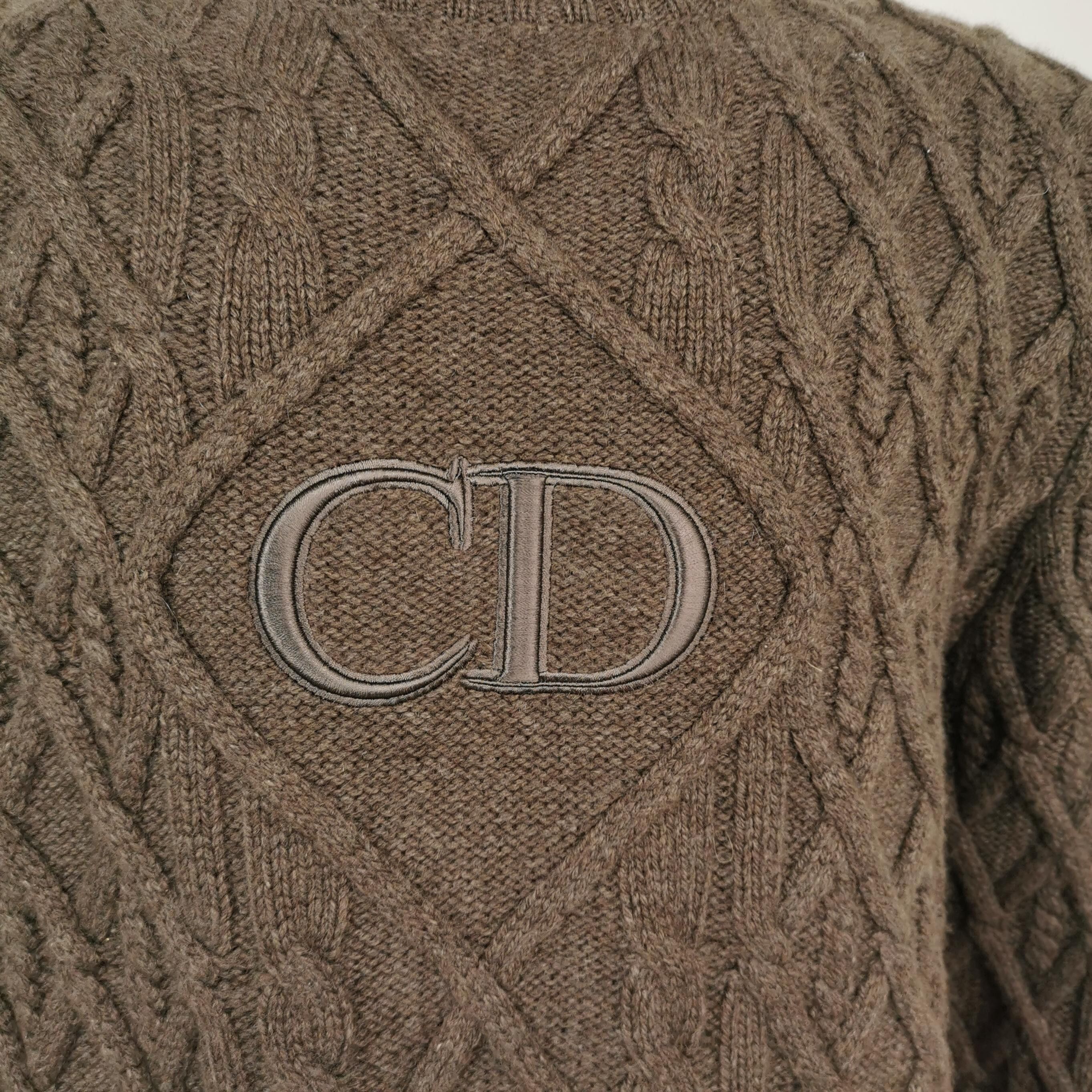 Dior Dior Cashmere CD Logo Cable Knit Turtleneck Sweater M Size US M / EU 48-50 / 2 - 4 Thumbnail