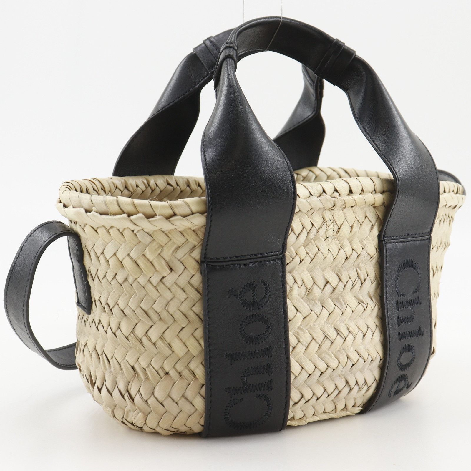 Chloe Chloe Chloe Sense Small Basket Raffia Small Handbag Plant-based Handbag CHC23SS304J66001 DUTY FREE for USA Size ONE SIZE - 3 Thumbnail