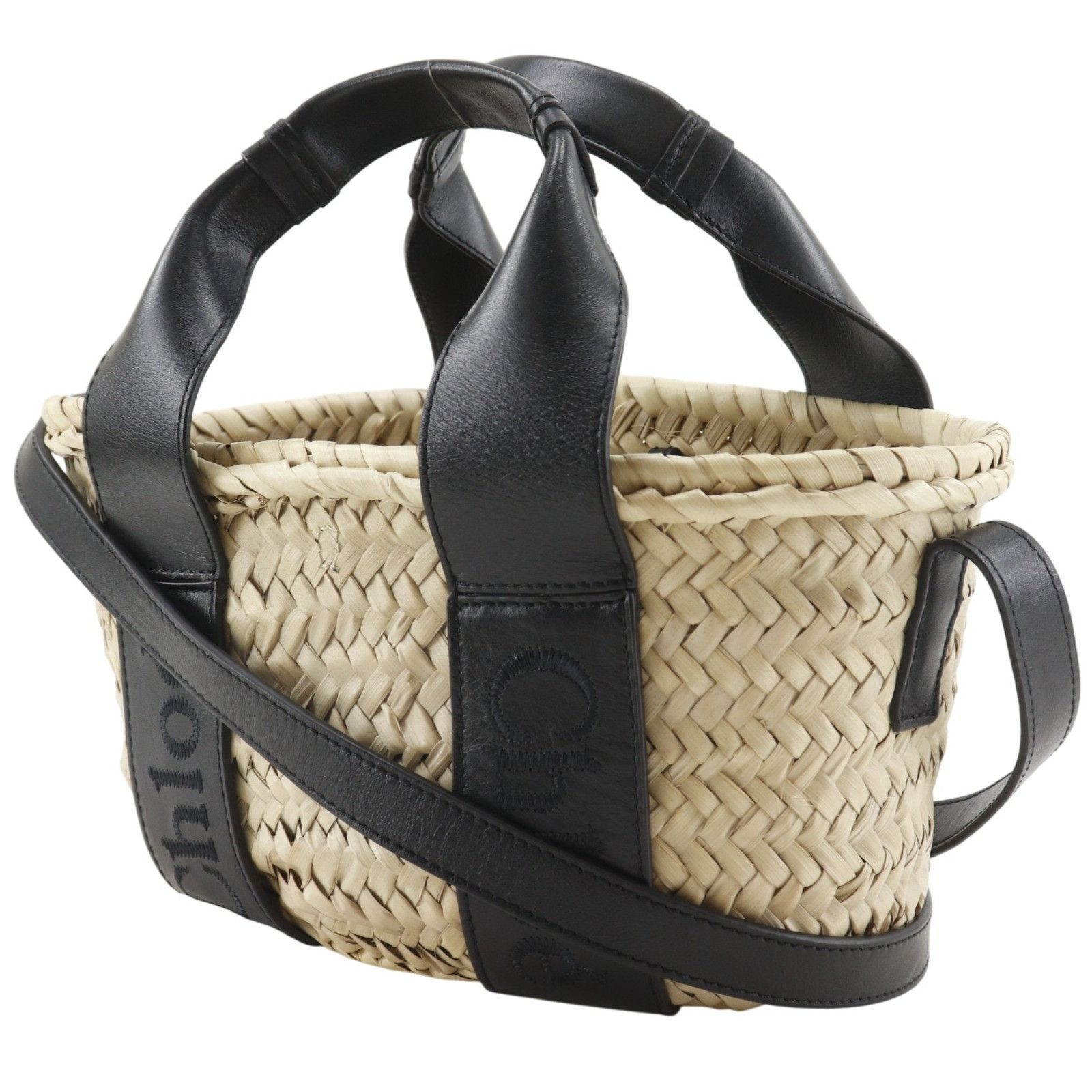 Chloe Chloe Chloe Sense Small Basket Raffia Small Handbag Plant-based Handbag CHC23SS304J66001 DUTY FREE for USA Size ONE SIZE - 2 Thumbnail