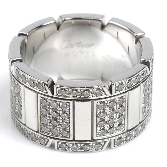 Cartier Cartier Cartier Tank Francaise Au750 Diamond Ring Size 13 Precious Metal Ring DUTY FREE for USA Size ONE SIZE - 3 Thumbnail