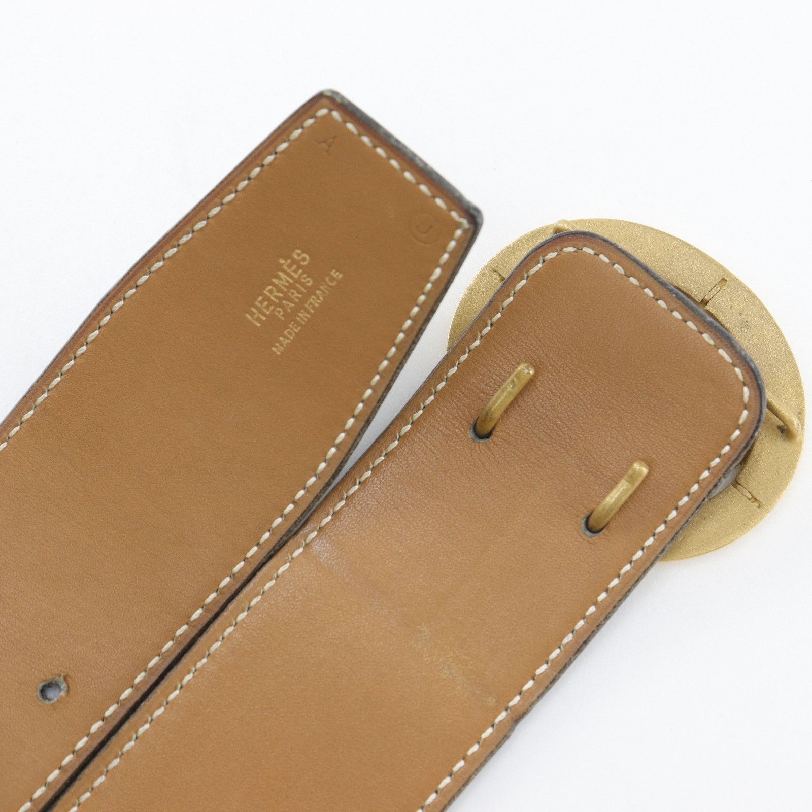Hermes Hermes Hermes Horse Buckle Leather Reversible Belt Leather Belt J DUTY FREE for USA Size ONE SIZE - 5 Thumbnail