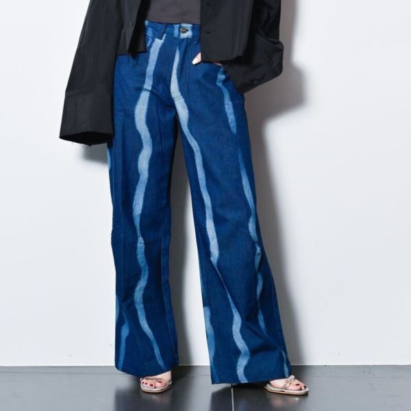 Other Other SUKU HOME Wide Leg Denim Pant Textile Jeans 25SS DUTY FREE for USA Size ONE SIZE - 3 Thumbnail