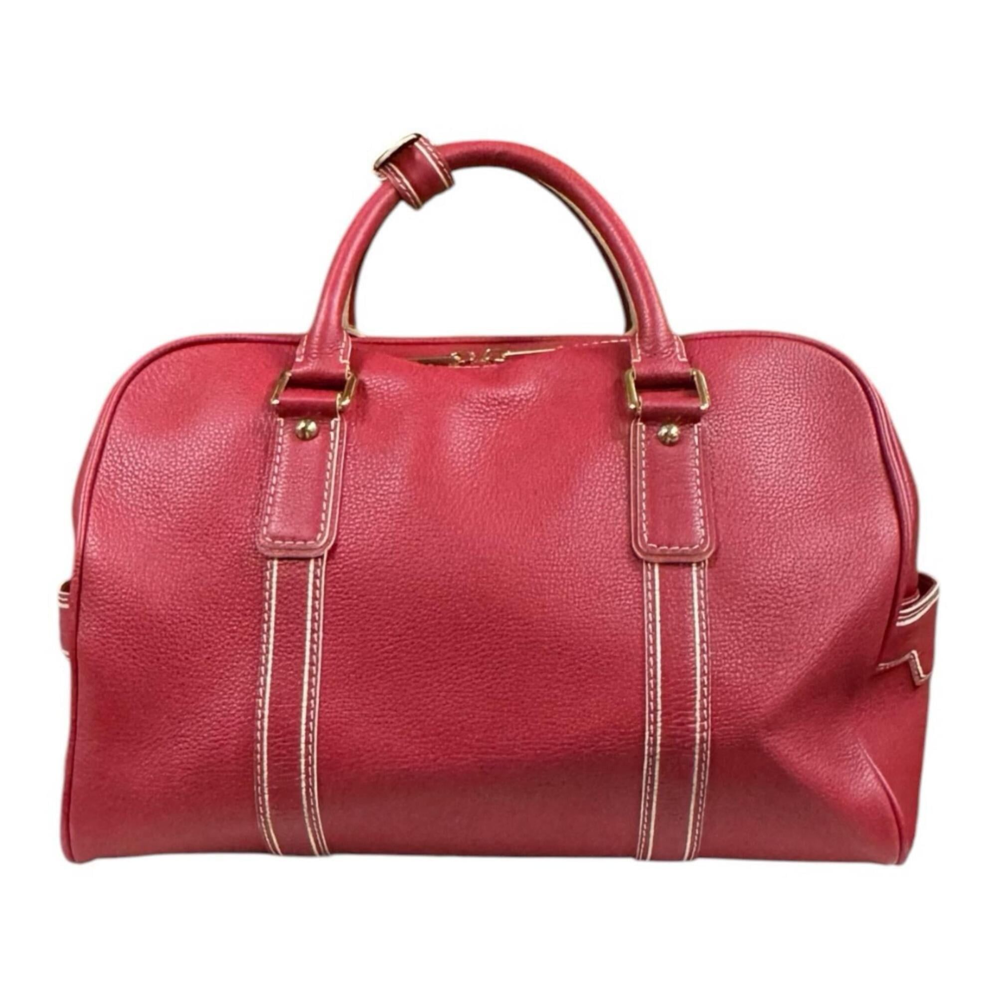 Louis Vuitton Louis Vuitton Carryall Boston Bag, Leather M95140 Red, Men's and Women's, LOUIS VUITTON Size ONE SIZE - 3 Thumbnail