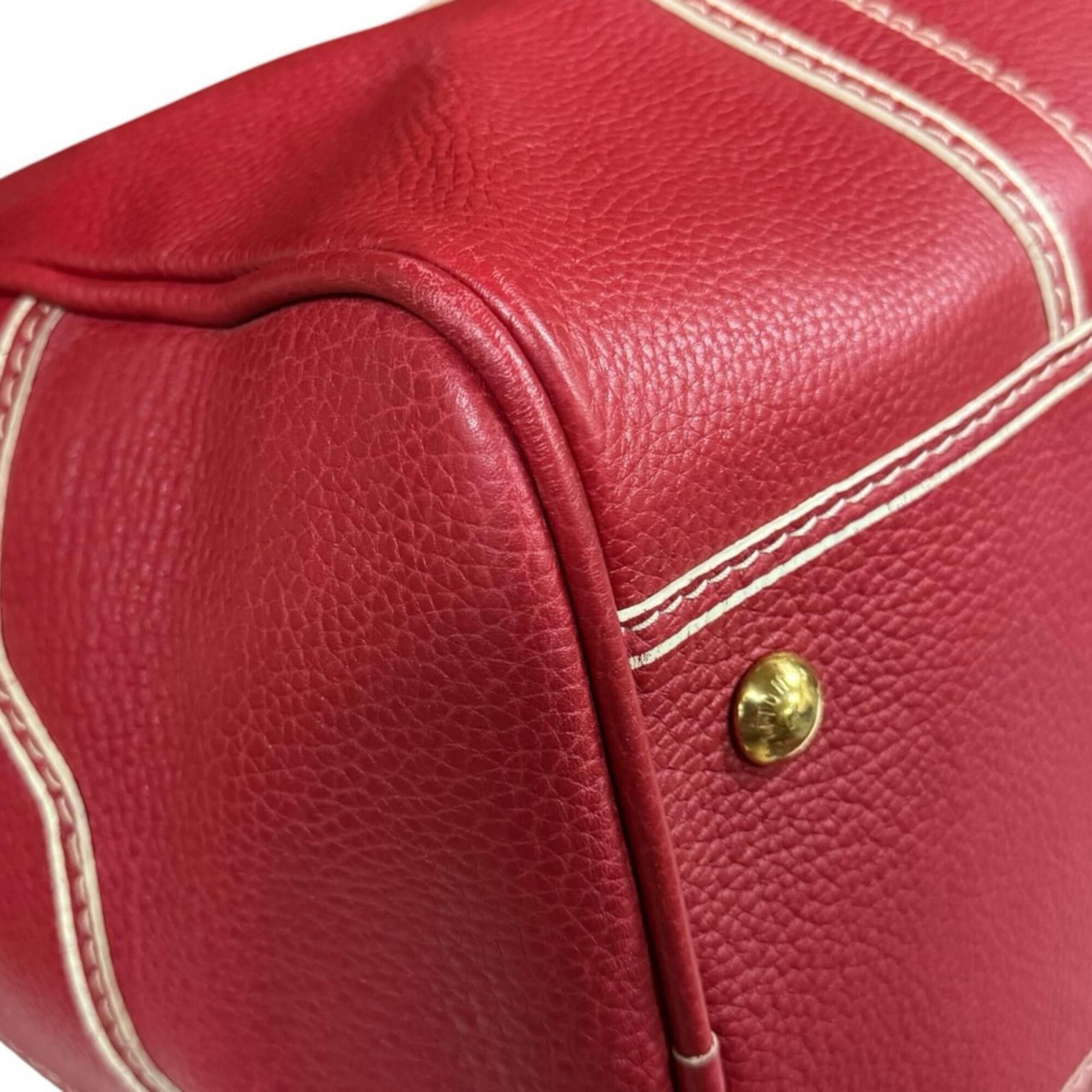 Louis Vuitton Louis Vuitton Carryall Boston Bag, Leather M95140 Red, Men's and Women's, LOUIS VUITTON Size ONE SIZE - 10 Thumbnail