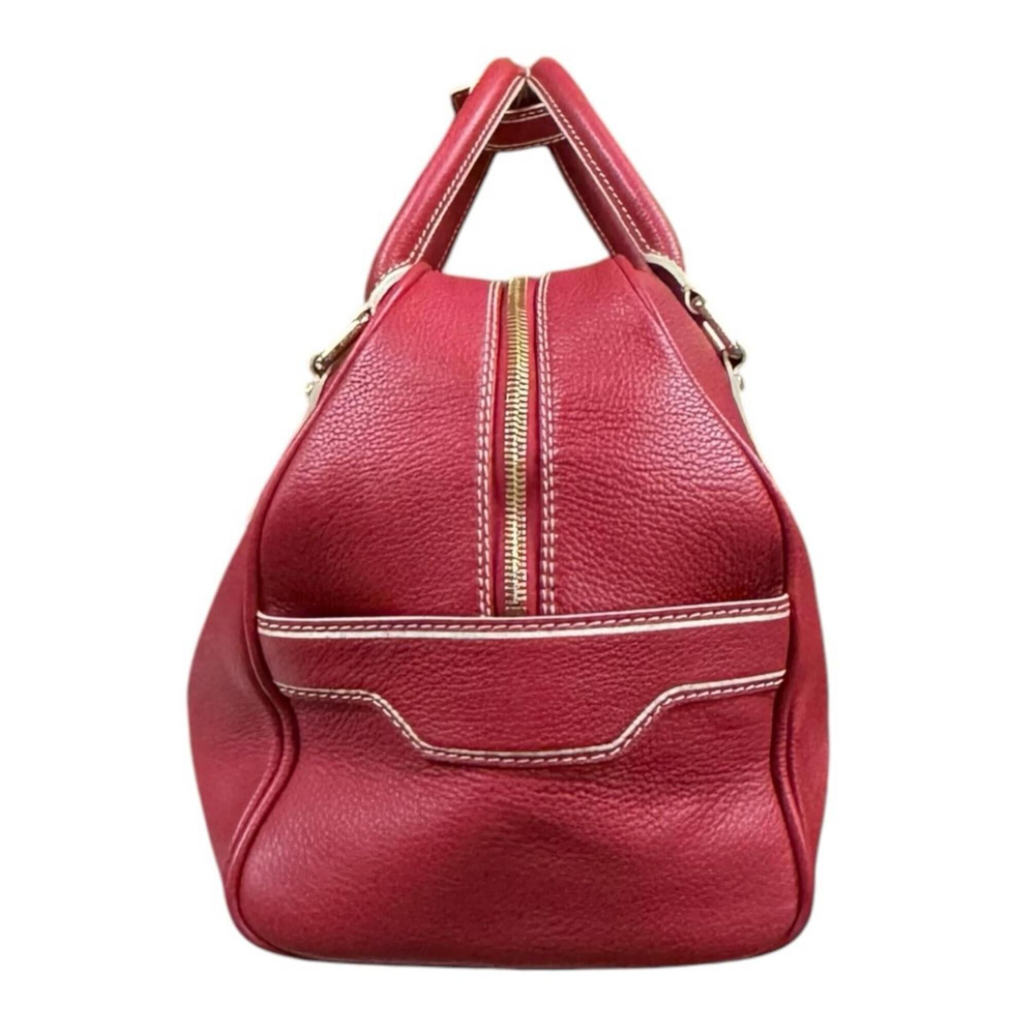 Louis Vuitton Louis Vuitton Carryall Boston Bag, Leather M95140 Red, Men's and Women's, LOUIS VUITTON Size ONE SIZE - 4 Thumbnail