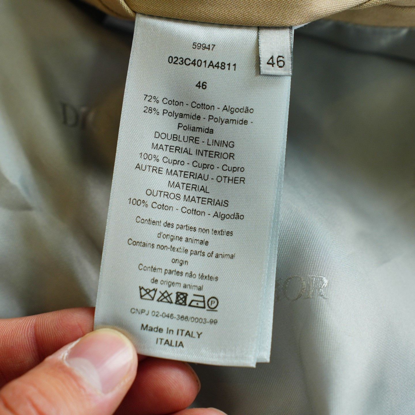 Dior Dior Beige Light Jacket s Men Size US S / EU 44-46 / 1 - 4 Thumbnail