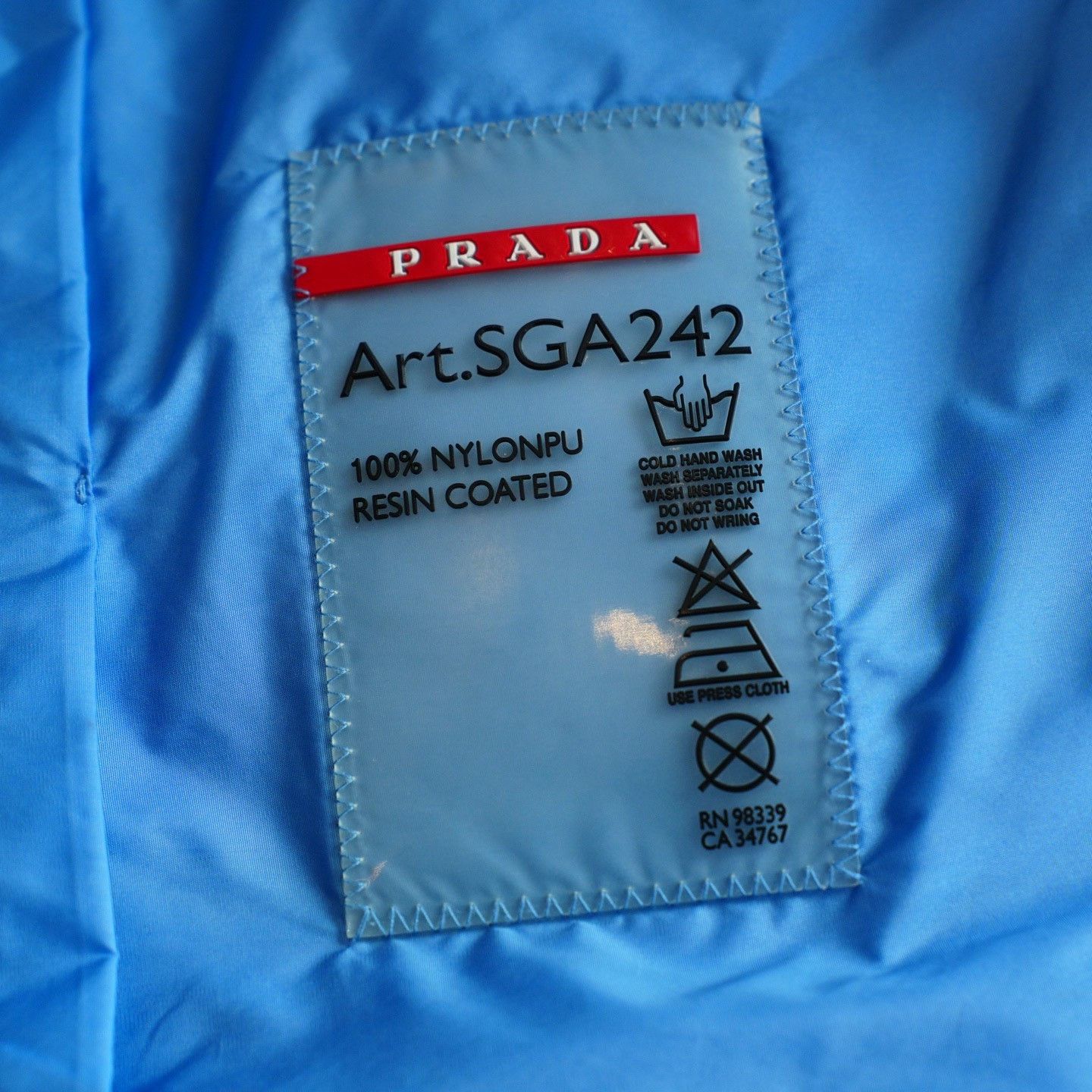 Prada Prada Nylon Blue Jacket M Women Size M / US 6-8 / IT 42-44 - 3 Thumbnail
