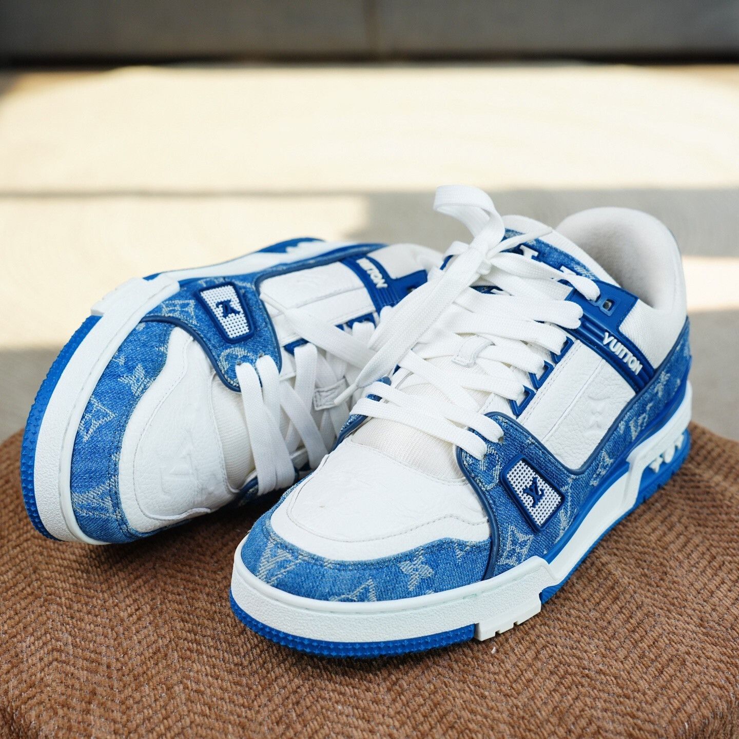 Louis Vuitton Louis Vuitton Training Denim Blue Lowtop Sneakers 8.5 Men Size US 8.5 / EU 41-42 - 2 Thumbnail