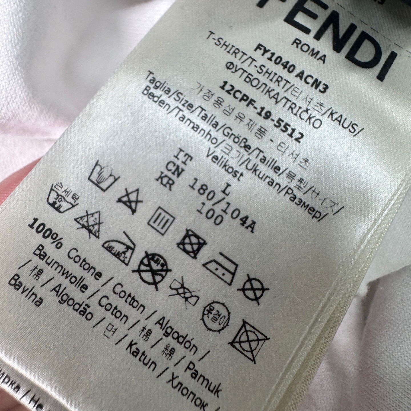 Fendi Fendi Knit White T-Shirt l Men Size US L / EU 52-54 / 3 - 5 Thumbnail