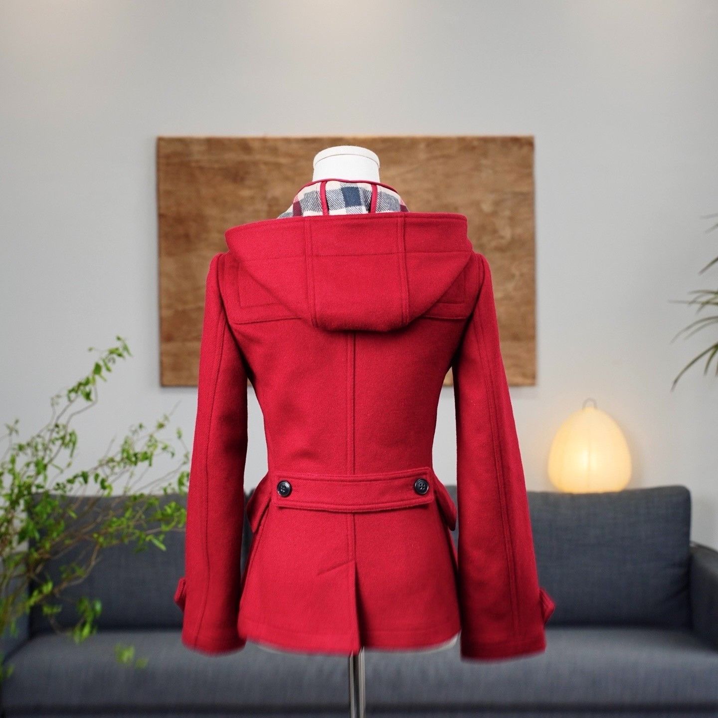Burberry Burberry Wool Red Coat L Women Size L / US 10 / IT 46 - 2 Thumbnail