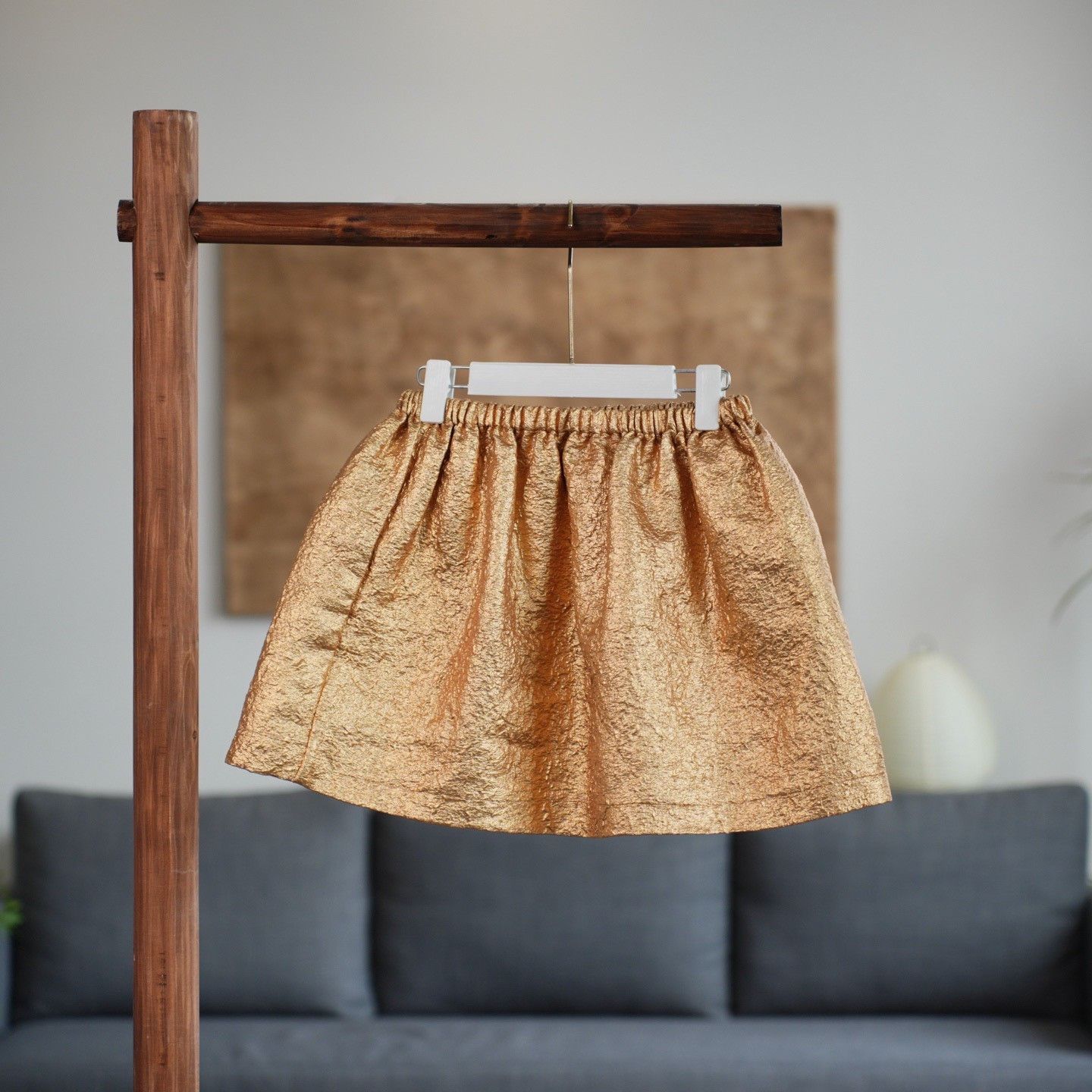 Miu Miu Miu Miu Casual Gold Skirt 36 Women Size 36" / US 14 / IT 50 - 2 Thumbnail