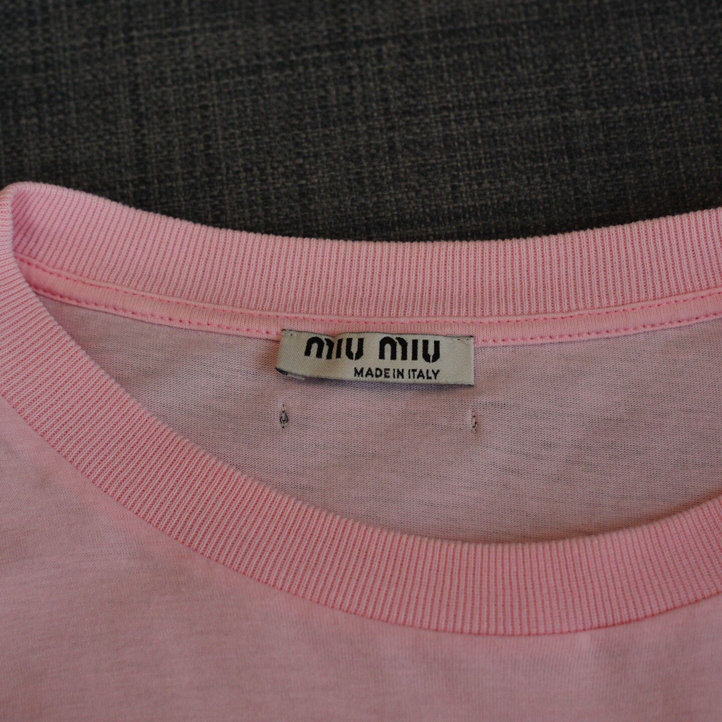 Miu Miu Miu Miu Embroidered Printed Pink T-Shirt M Women Size M / US 6-8 / IT 42-44 - 3 Thumbnail
