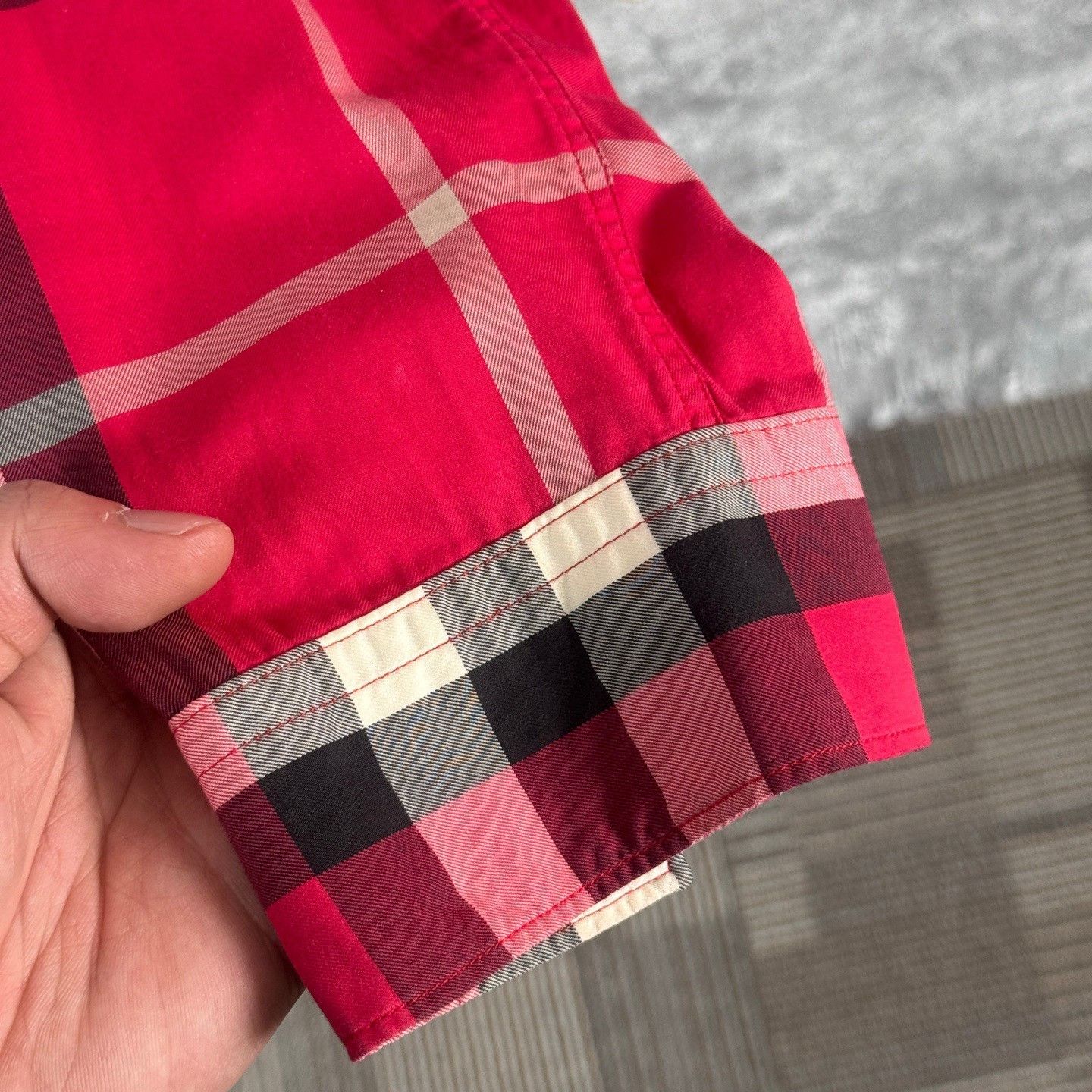 Burberry Burberry Striped Plaid Red Shirt m Men Size US M / EU 48-50 / 2 - 4 Thumbnail