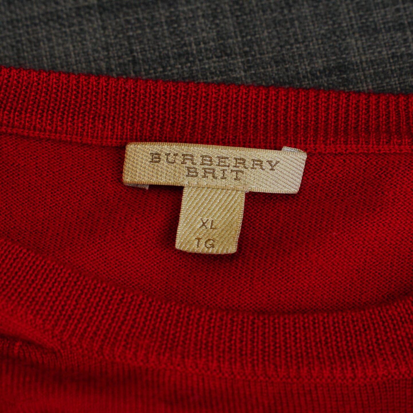 Burberry Burberry Knit Wool Red Sweater xl Men Size US XL / EU 56 / 4 - 3 Thumbnail