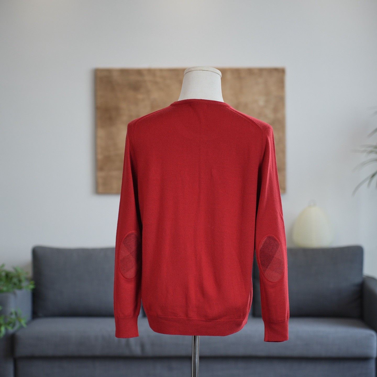 Burberry Burberry Knit Wool Red Sweater xl Men Size US XL / EU 56 / 4 - 2 Thumbnail