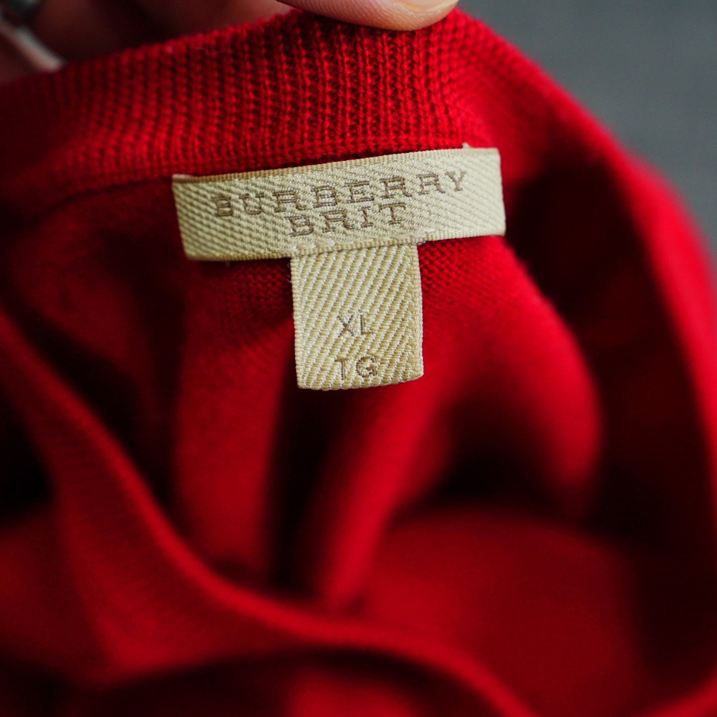 Burberry Burberry Knit Wool Red Sweater xl Men Size US XL / EU 56 / 4 - 5 Thumbnail