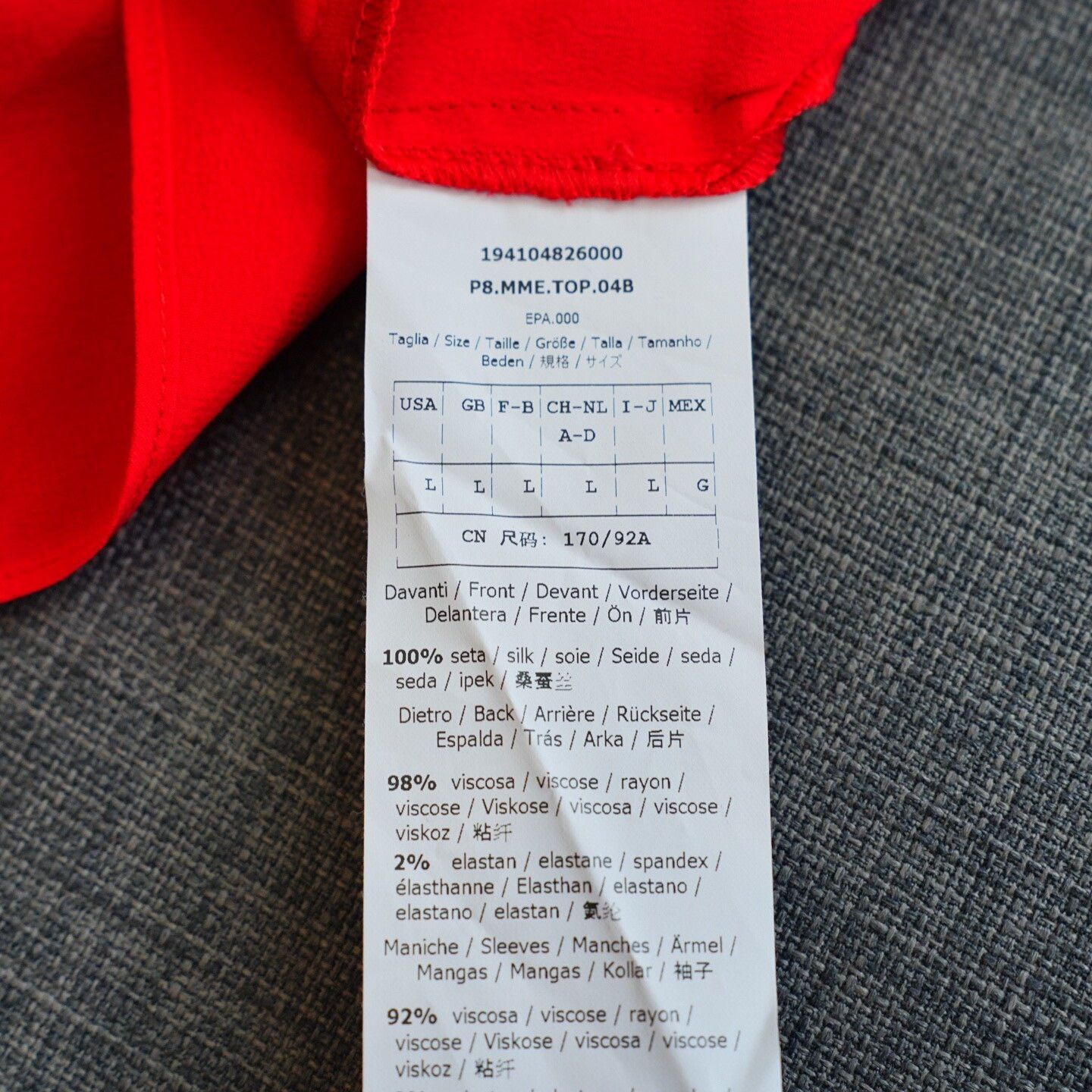 Max Mara Max Mara Red Button Up L Women Size L / US 10 / IT 46 - 6 Thumbnail