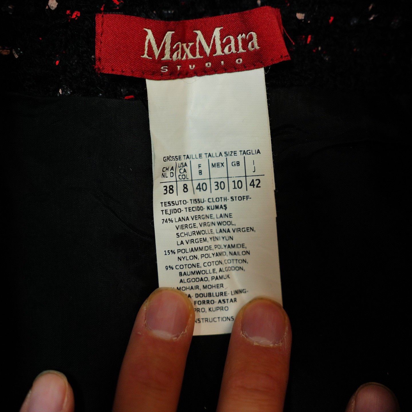 Max Mara Max Mara Slim Black Skirt 42 Women Size 42" / US 20 - 6 Thumbnail
